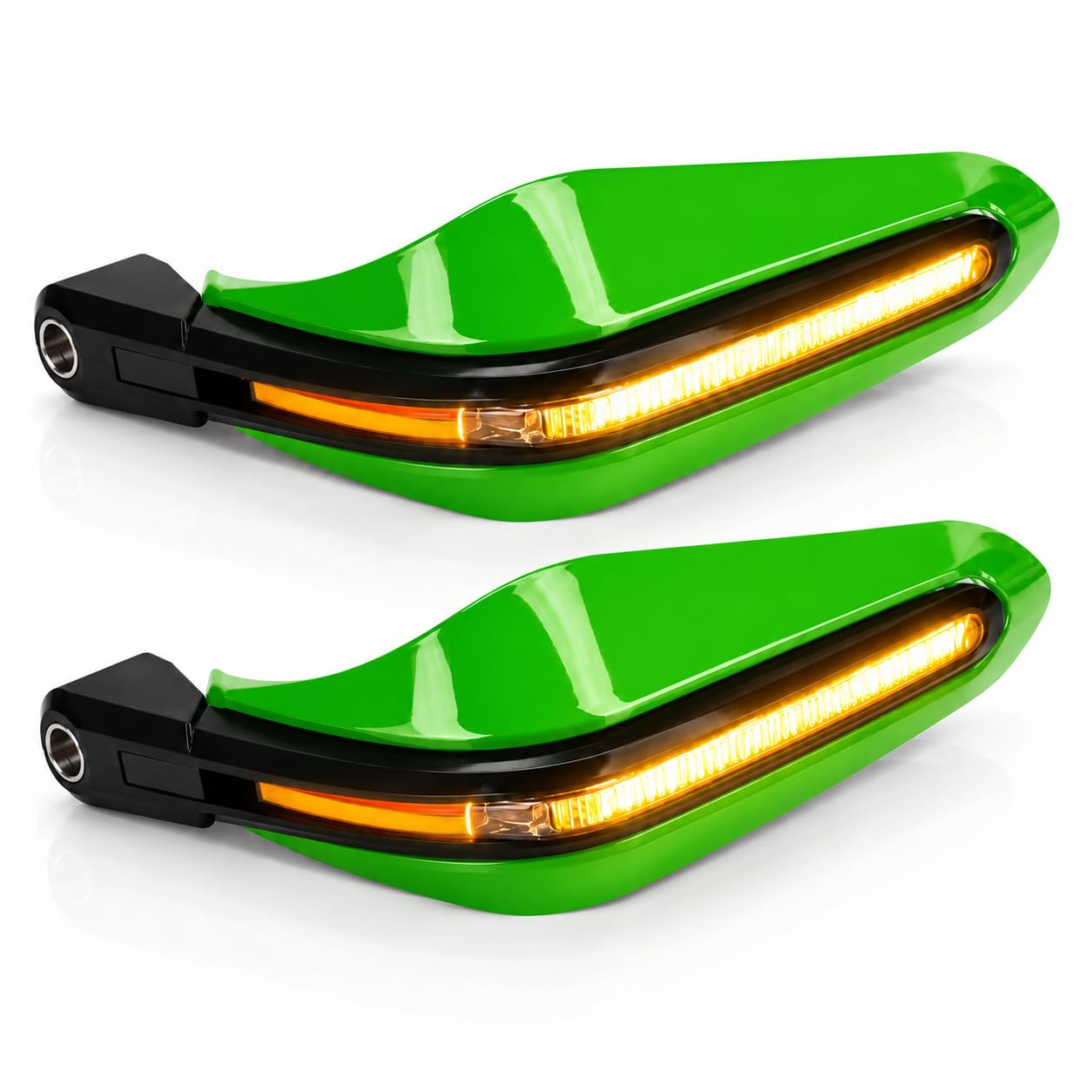 MIKANIX Universal Motorcycle Hand Guard with DRL LED Light | Brake & Clutch Lever Protector | Wind Deflector Hand Guard for All Bikes & Motorcycles