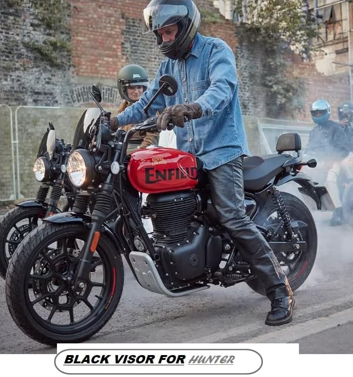 MIKANIX Hunter 350 Visor Glass | Unbreakable Headlight Bolt Visor | Windshield Protector| Wind Deflector for Bike Styling Fairing Kit