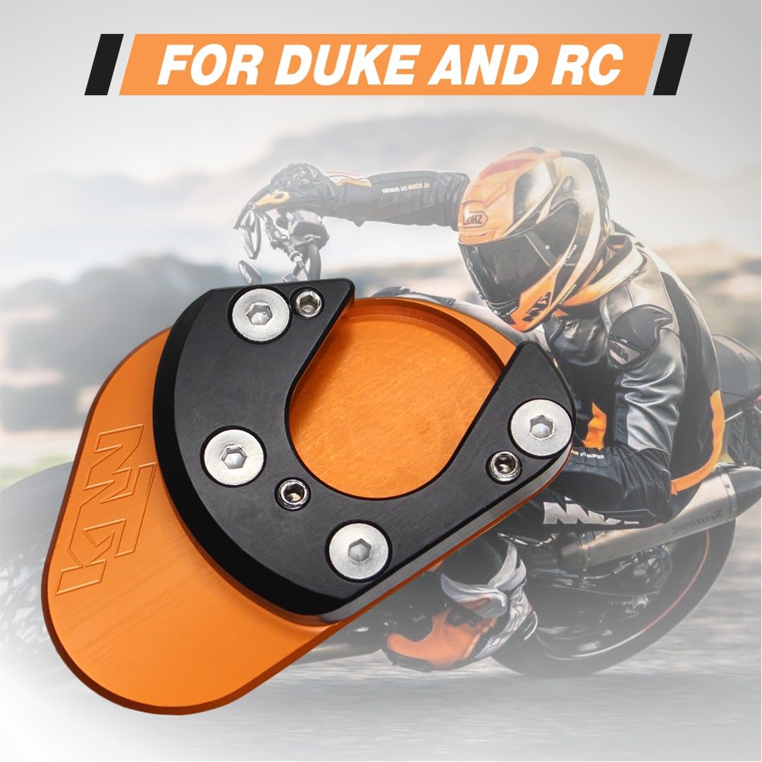 OBEROI'S TRADERS Premium CNC Side Stand Extender/Stand Pad/Holder Compatible with KTM Duke and KTM RC All Models