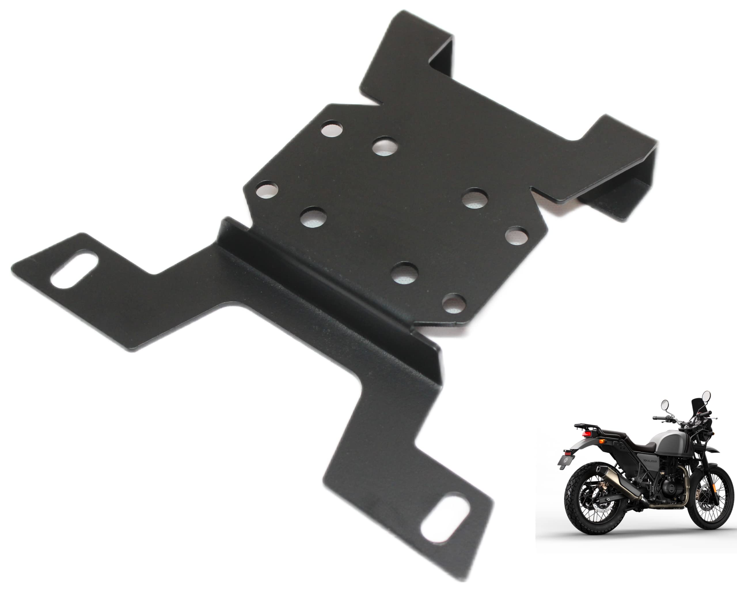 Mikanix Himalayan BS6 Jerry Can Mount/Holder/Bracket/Clamp for Carry Fuel & Water Black