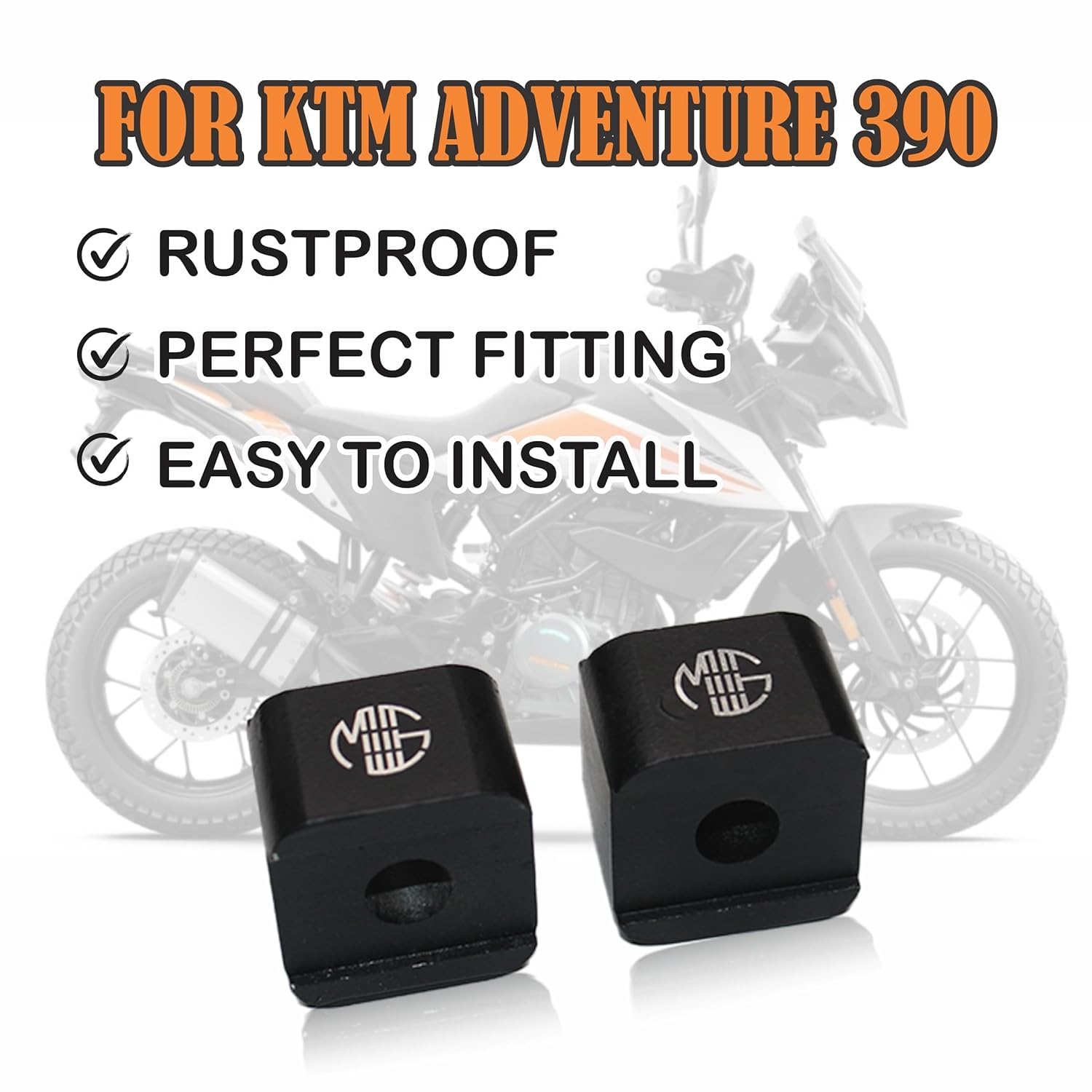 OBEROI'S TRADERS Premium Handle Riser/Raiser Handlebar Height Riser Clamp For KTM Adventure 250/390