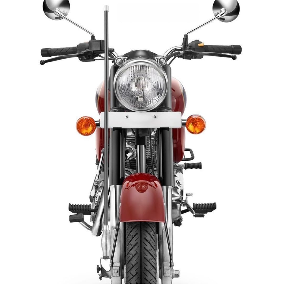 OBEROI'S TRADERS Bike Universal Decorative Front | Rear Aluminium Spring Antenna | Aerial Rod with Chrome Cap RE, Bullet, Harley, Bajaj Avenger Motorcycle