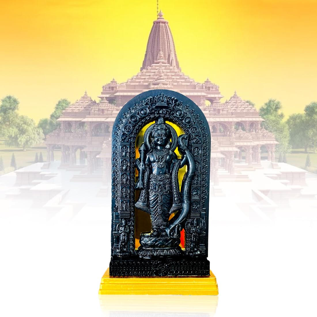 OBEROI'S TRADERS Ayodhya Ram Mandir Ram Lalla Idol | Statue | Murti for Car Dashboard | Home Temple | Pooja Mandir | Home Decor and Office Decorative Accessories