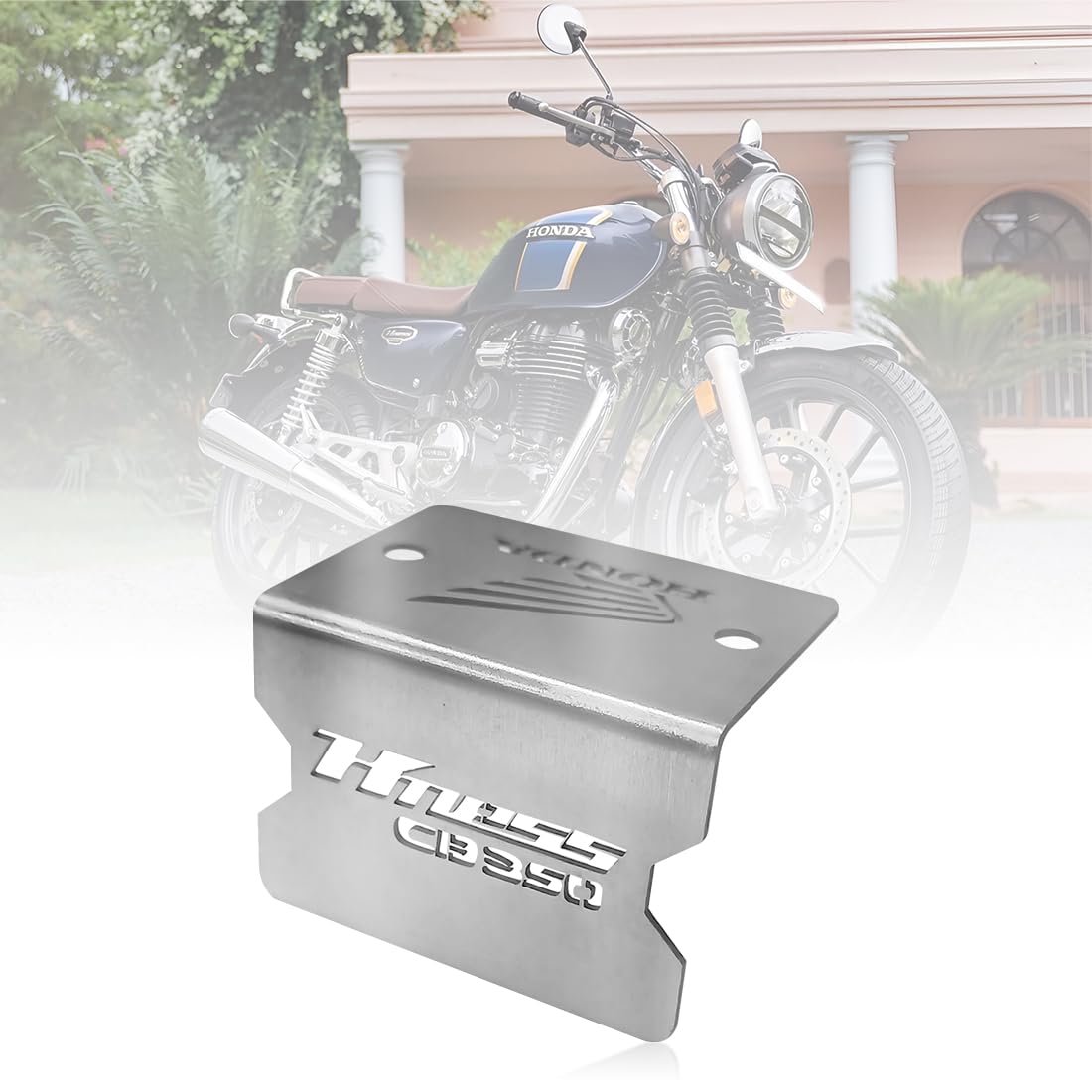 MIKANIX Stainless Steel Front Brake Oil Cap Guard for Hnees CB 350 | Disc Brake Fluid Reservoir Protector Cover | Premium Bike Accessories