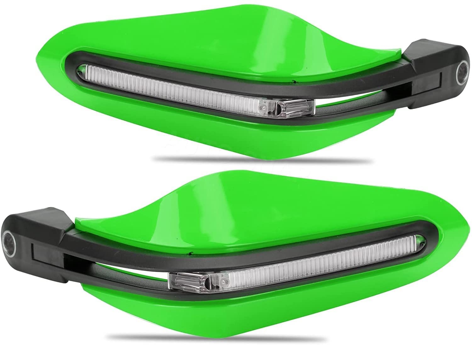 MIKANIX Motorcycle Universal Hand Guard/Brake, Clutch Lever Guard/Wind Deflector With Drl Led Light For All Bikes