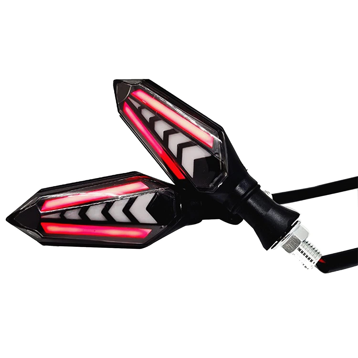 MIKANIX LED Running Light DRL Bike Turn Signal Indicator Lamp Universal for Motorbikes Combo