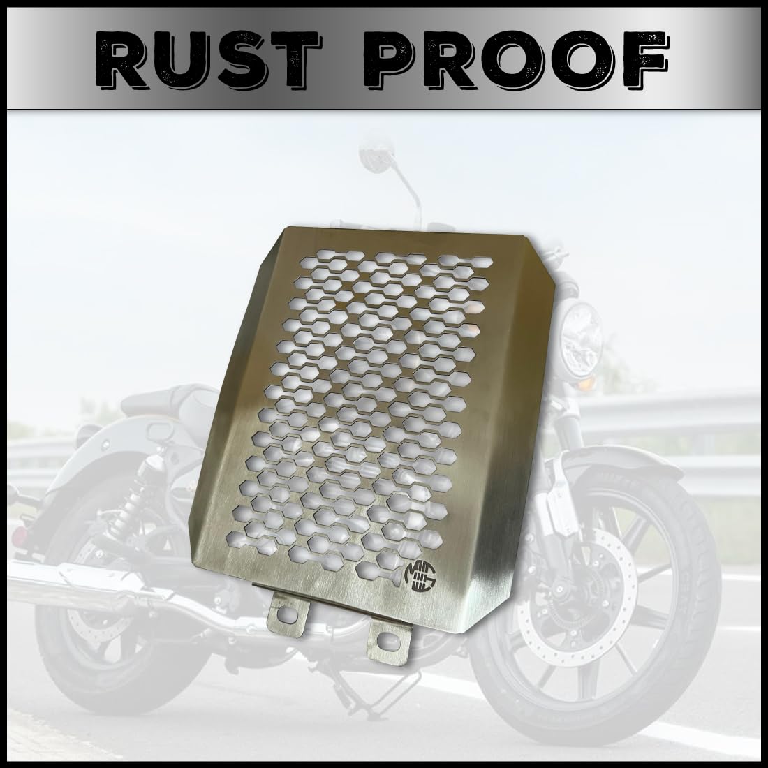 OBEROI'S TRADERS Stainless Steel Motorcycle Radiator Guard Grill Protector for Super Meteor 650