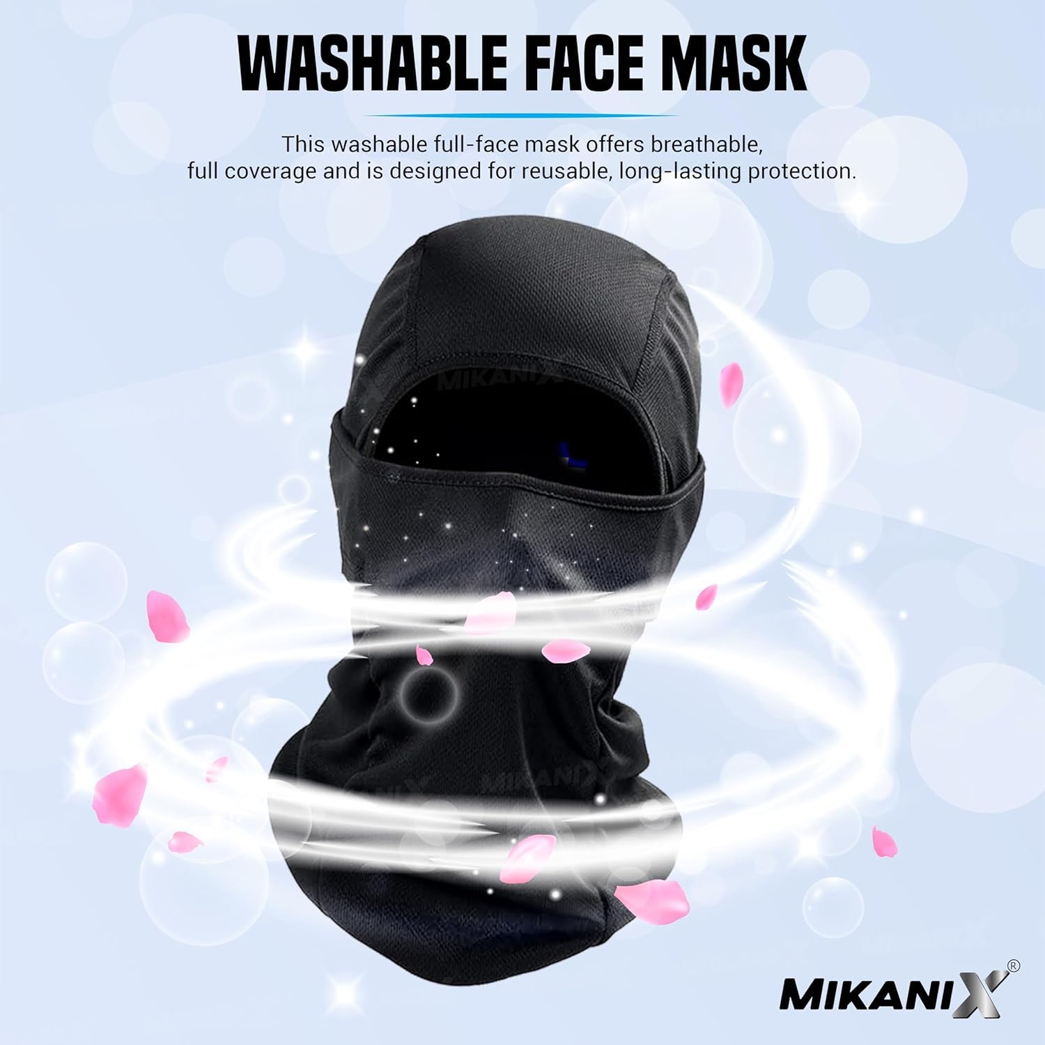 OBEROI'S TRADERS Full Face Motorcycle Balaclava with UV-Protective Goggles I Windproof, Dustproof, Breathable Mask for Biking, Riding, Skiing & Outdoor Adventures