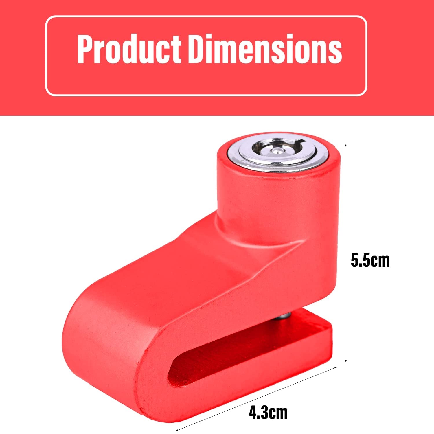 MIKANIX Stainless Steel Heavy Duty Anti Theft Motorcycle Disc Brake Lock Universal for Bikes and Scooty Security