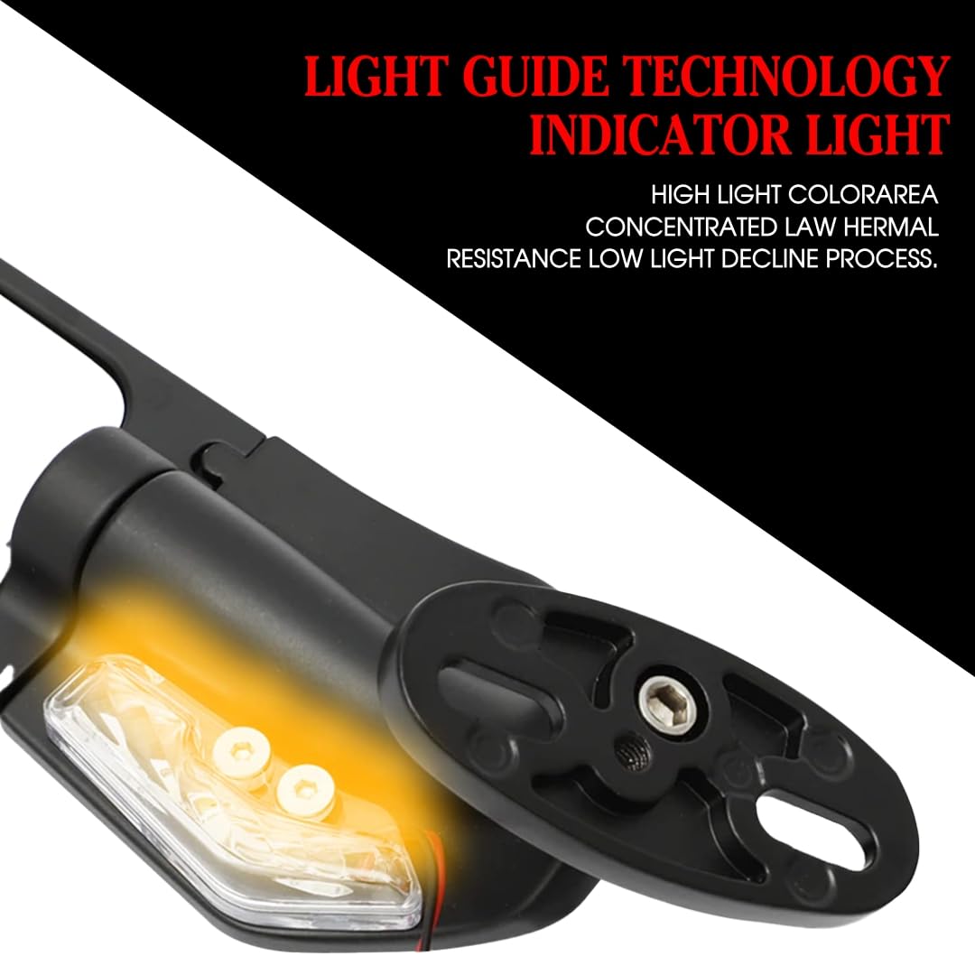 MIKANIX 360° Adjustable Moto GP LED Stealth Wings Rear View Mirror | Bike Fairing Kit For TVS RR310