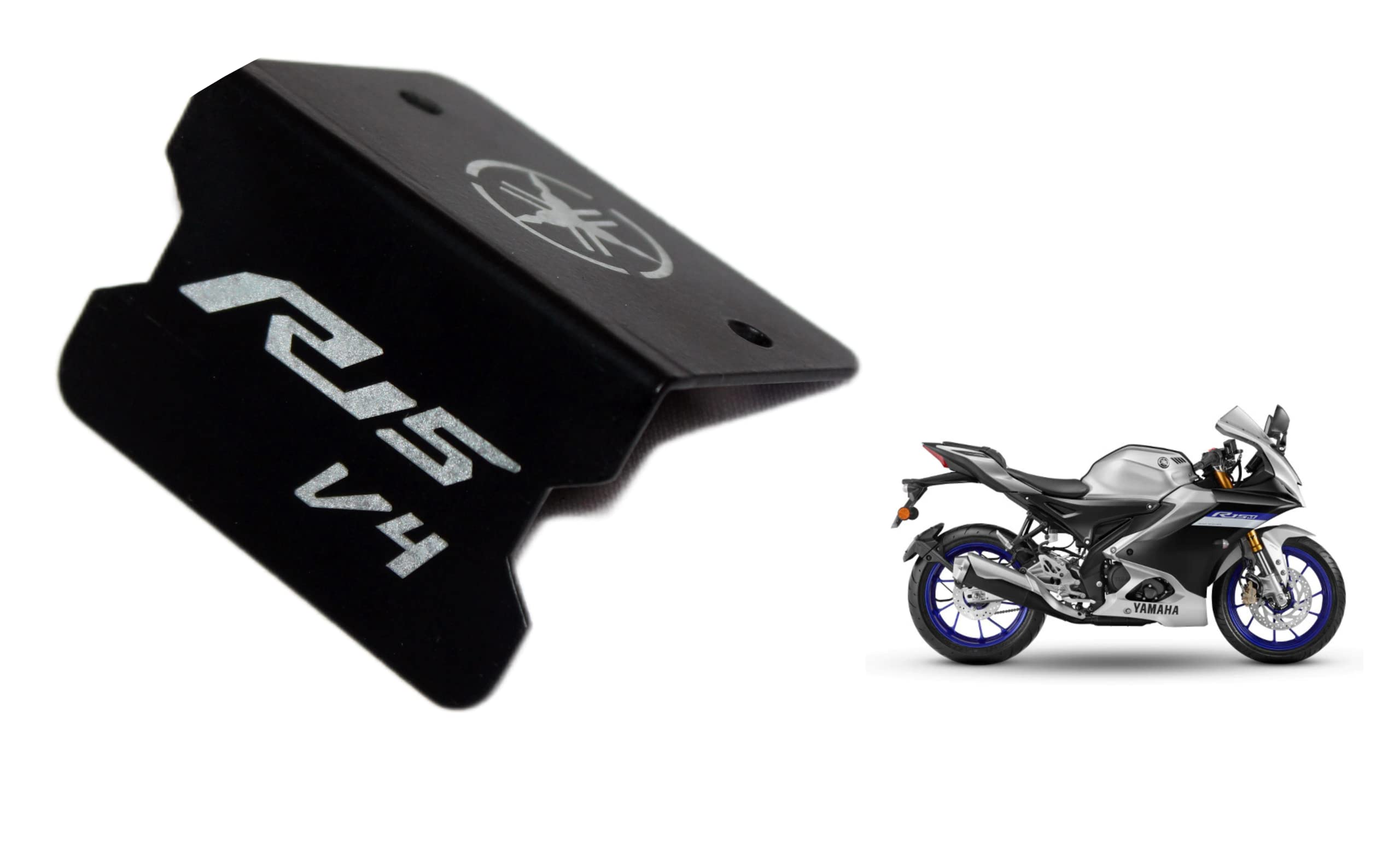 OBEROI'S TRADERS R15 V4 Stainless Steel Bike Front Disc Brake Fluid Reservoir Oil Cap Guard Protector Cover