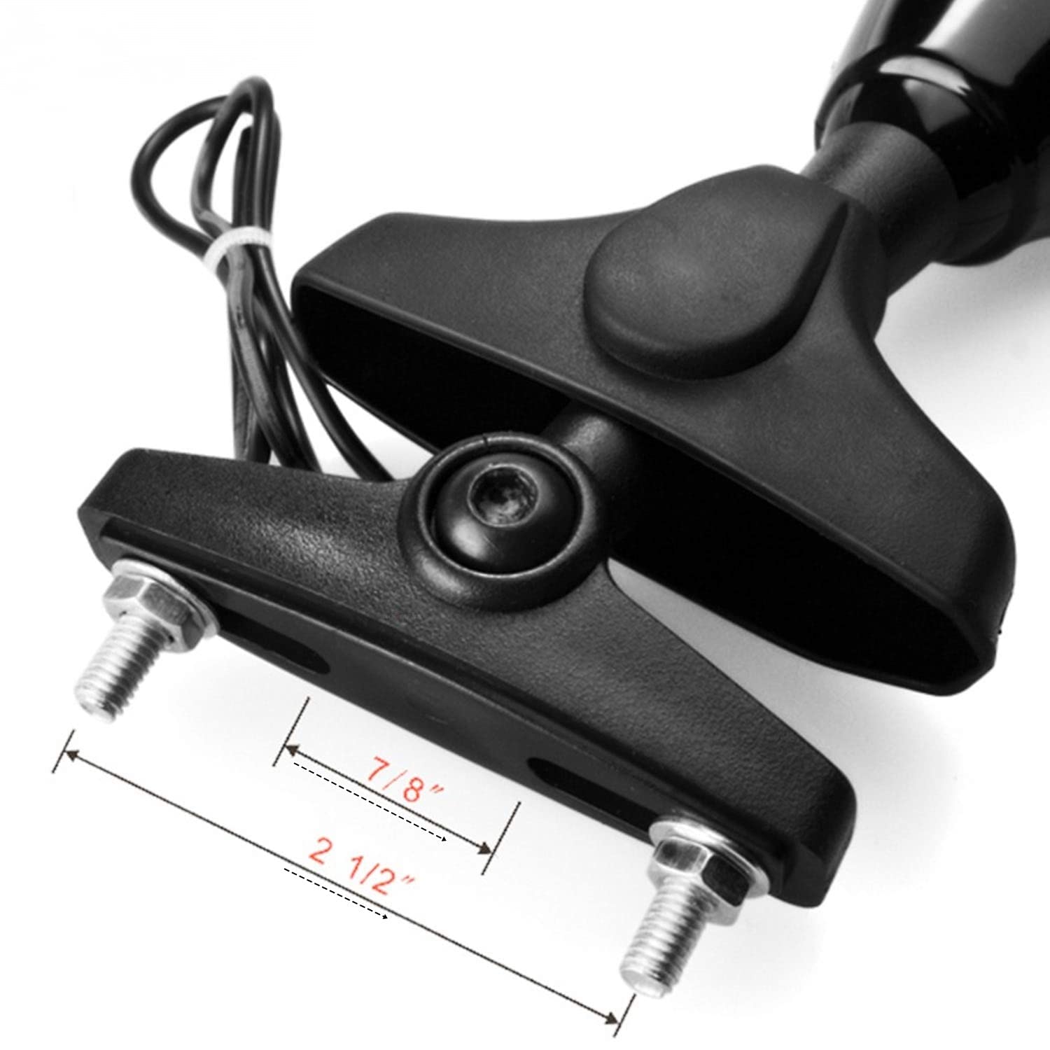 MIKANIX R15 V3.0 Adjustable Rear View Dual Side Mirror with LED Turn Signal Indicator for Bike