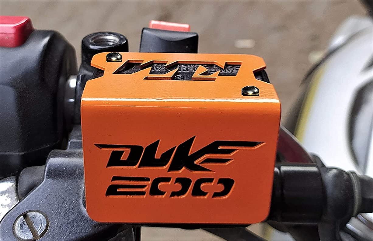 OBEROI'S Traders Brushed Stainless Steel Front Disc Brake Master Cylinder Guard for KTM Duke, RC, Adventure (All Models) (Duke 200)