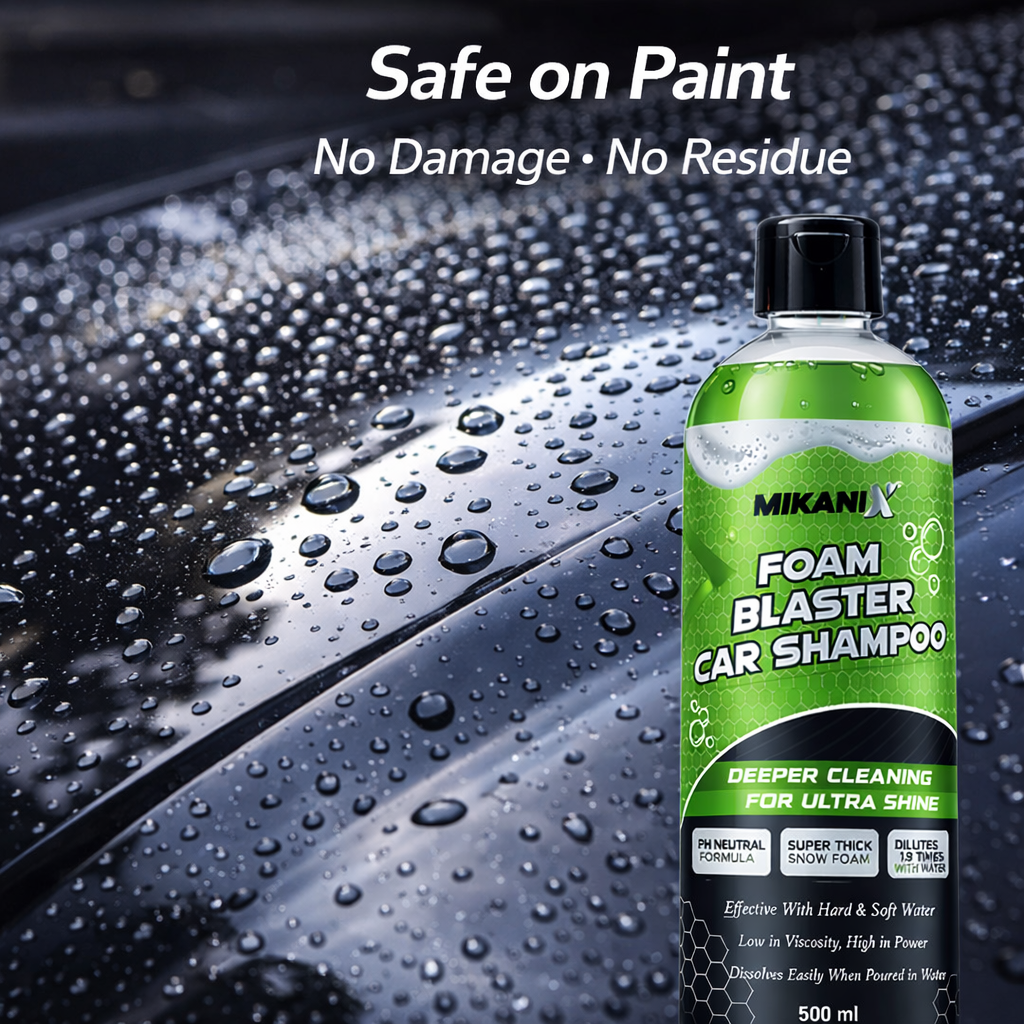 MIKANIX Foam Blaster Car Wash Shampoo | Concentrate Formula With Thick Foam to Remove Dirt & Grime for Car & Bike Exterior Cleaning | pH Neutral | 500 ML | Pack of 1