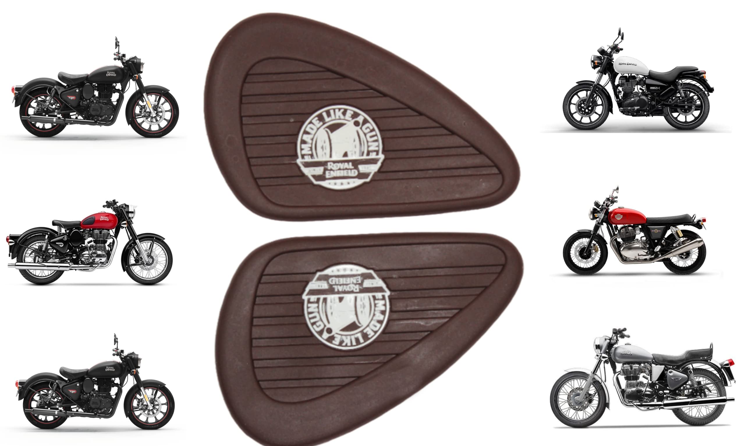 MIKANIX Anti Slip Silicone Tank Pad/Thai Pad Waterproof Sticker for Royal Enfield All Bikes