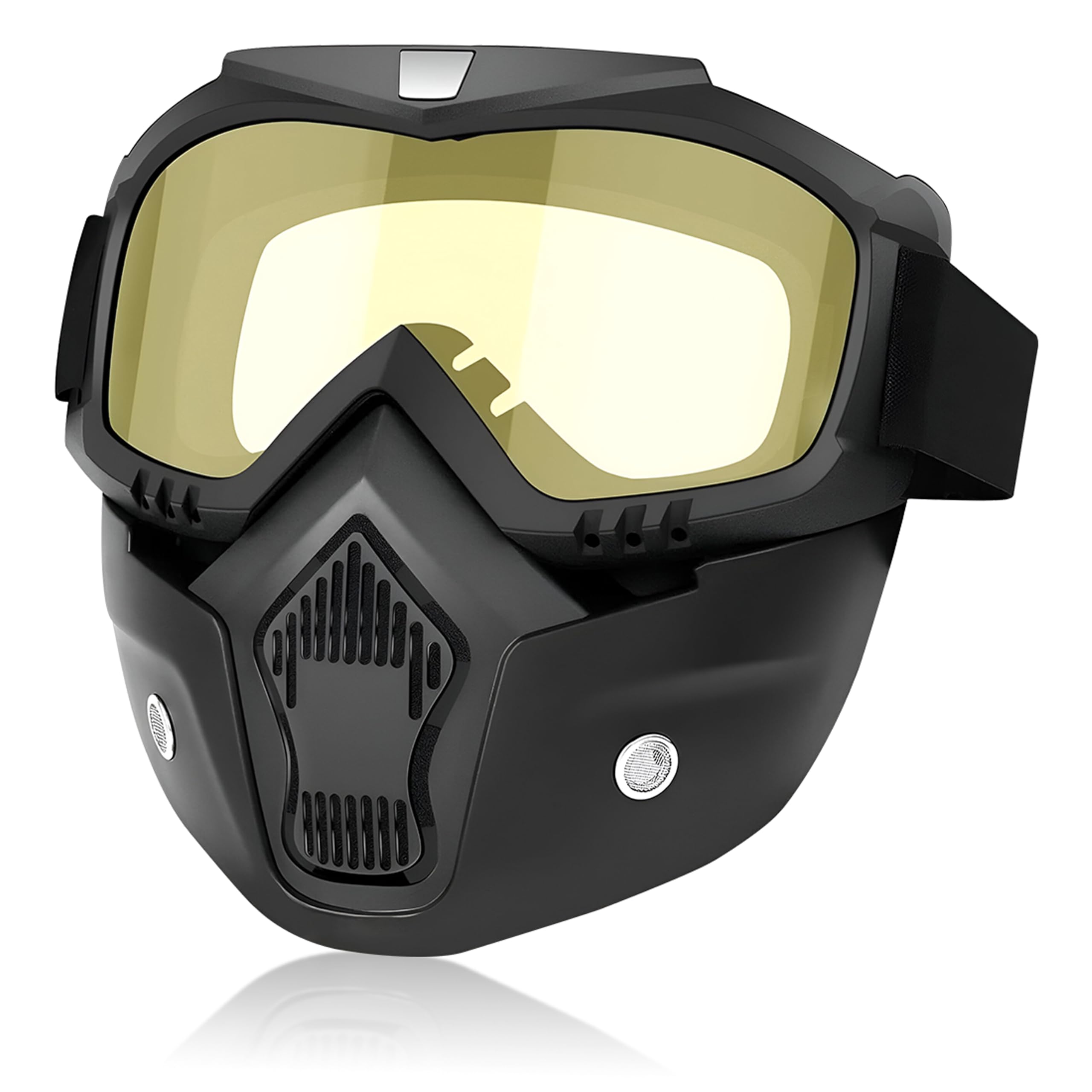 MIKANIX Bike Riding Goggle Mask Anti Scratch UV Protective Face & Eyewear Windproof Dirt Shield With Detachable Mouth Filter For Cycling, Bike Off Road Racing