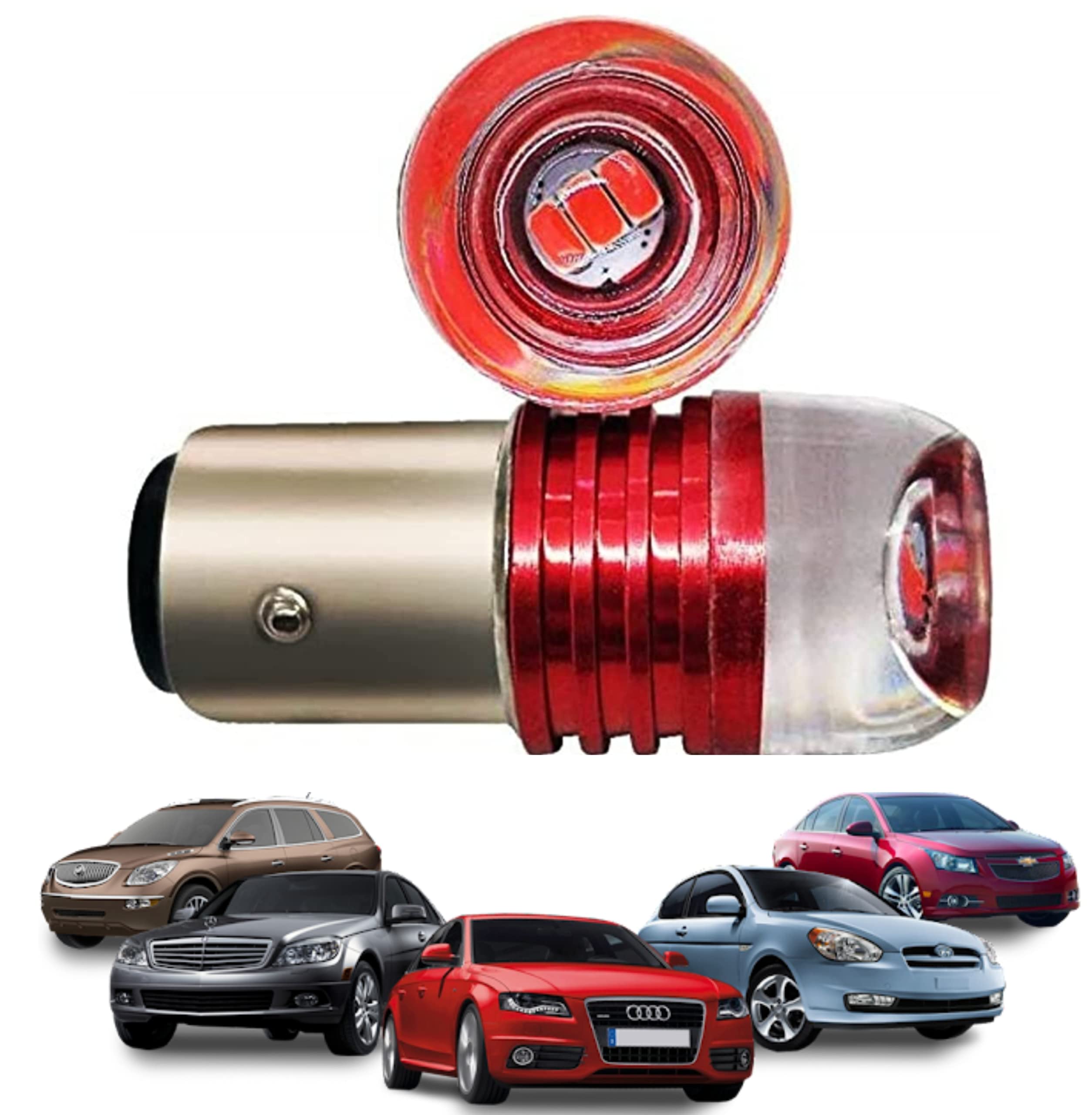 MIKANIX Universal Brake Light, Tail Light, Reversing Light, Parking LED Bulb, Back Light Indicator Bulb For Car