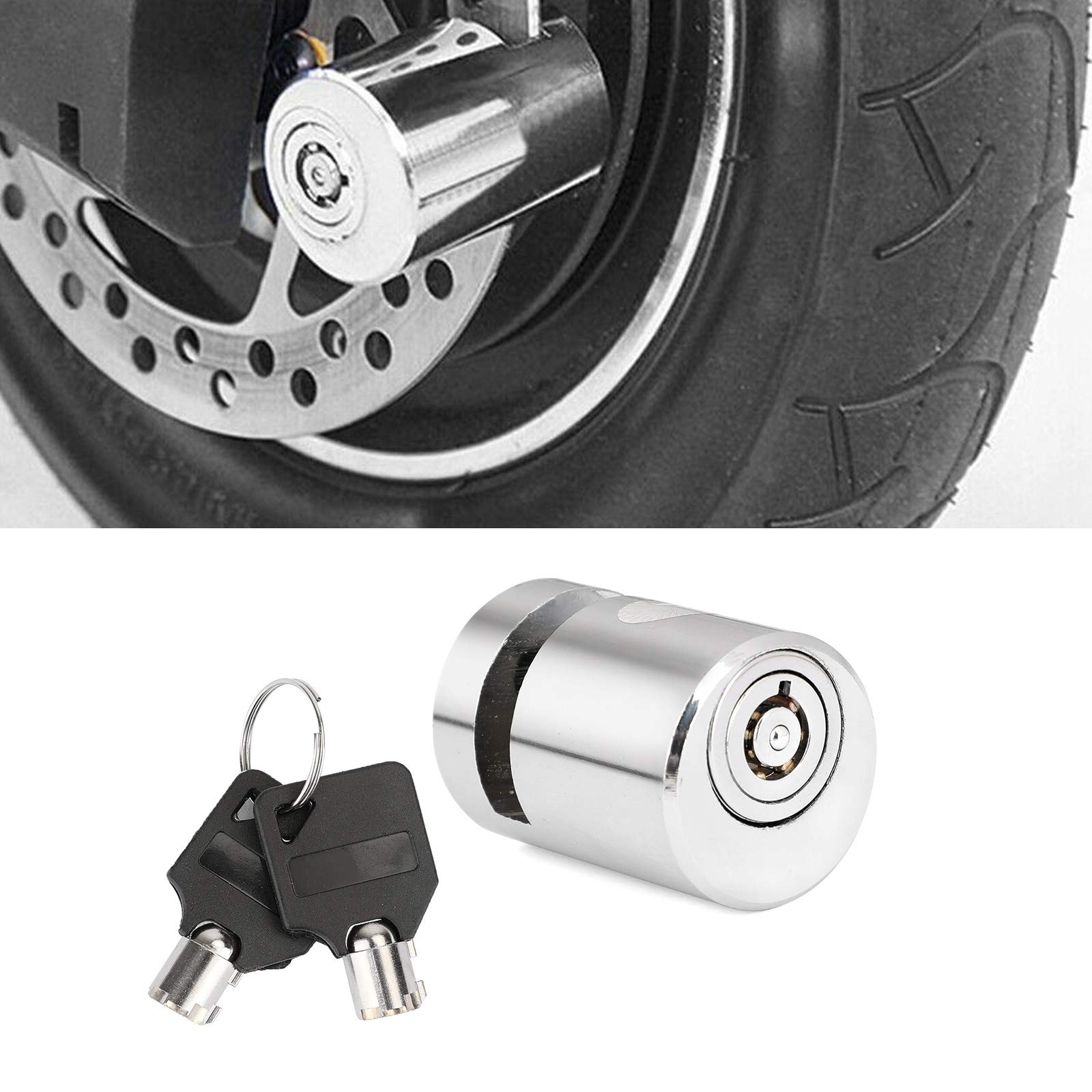 OBEROI'S TRADERS 1 Year Rusting Warranty Stainless Steel Heavy Duty Anti Theft Motorcycle Disc Brake Lock for All Bikes Security