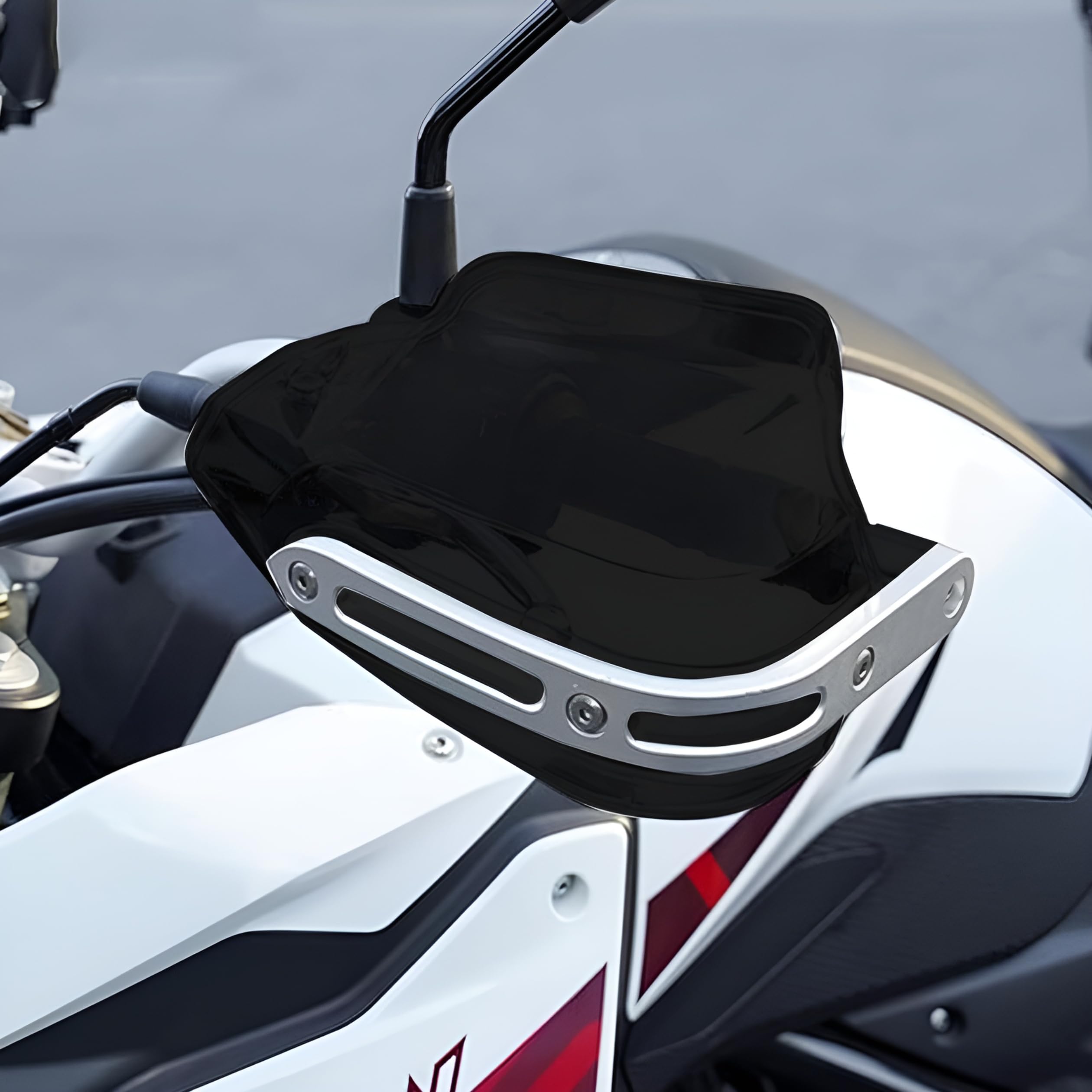 MIKANIX Plastic Universal Hand Guard Brake/Clutch Lever Guard Protector/Wind Deflector For All Bikes