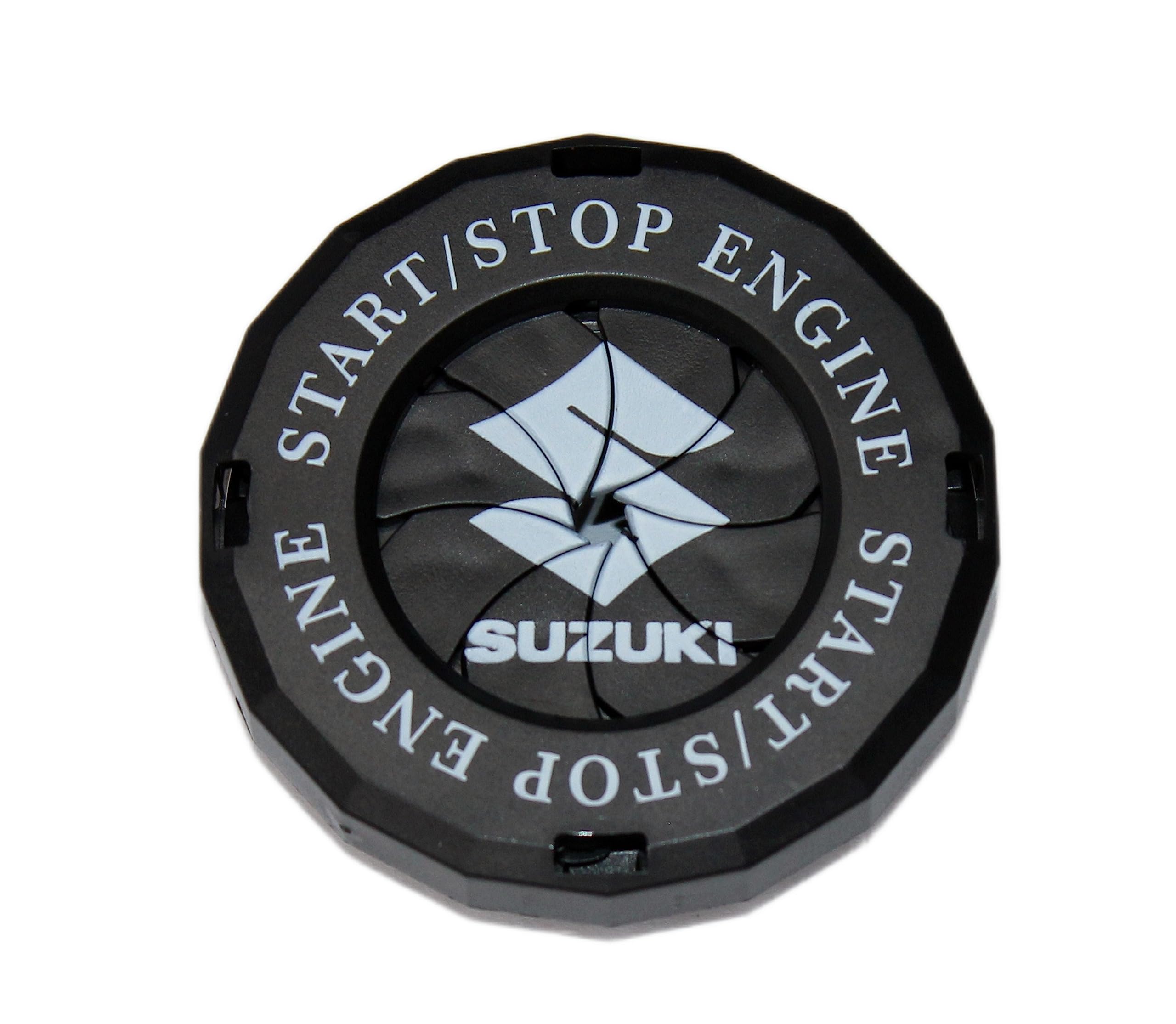 Rotary Bike & Car Engine Start/Stop Switch Cover/Ignition Lock Cap Cover Push Button Decorative Auto Accessories for All Bikes & Cars