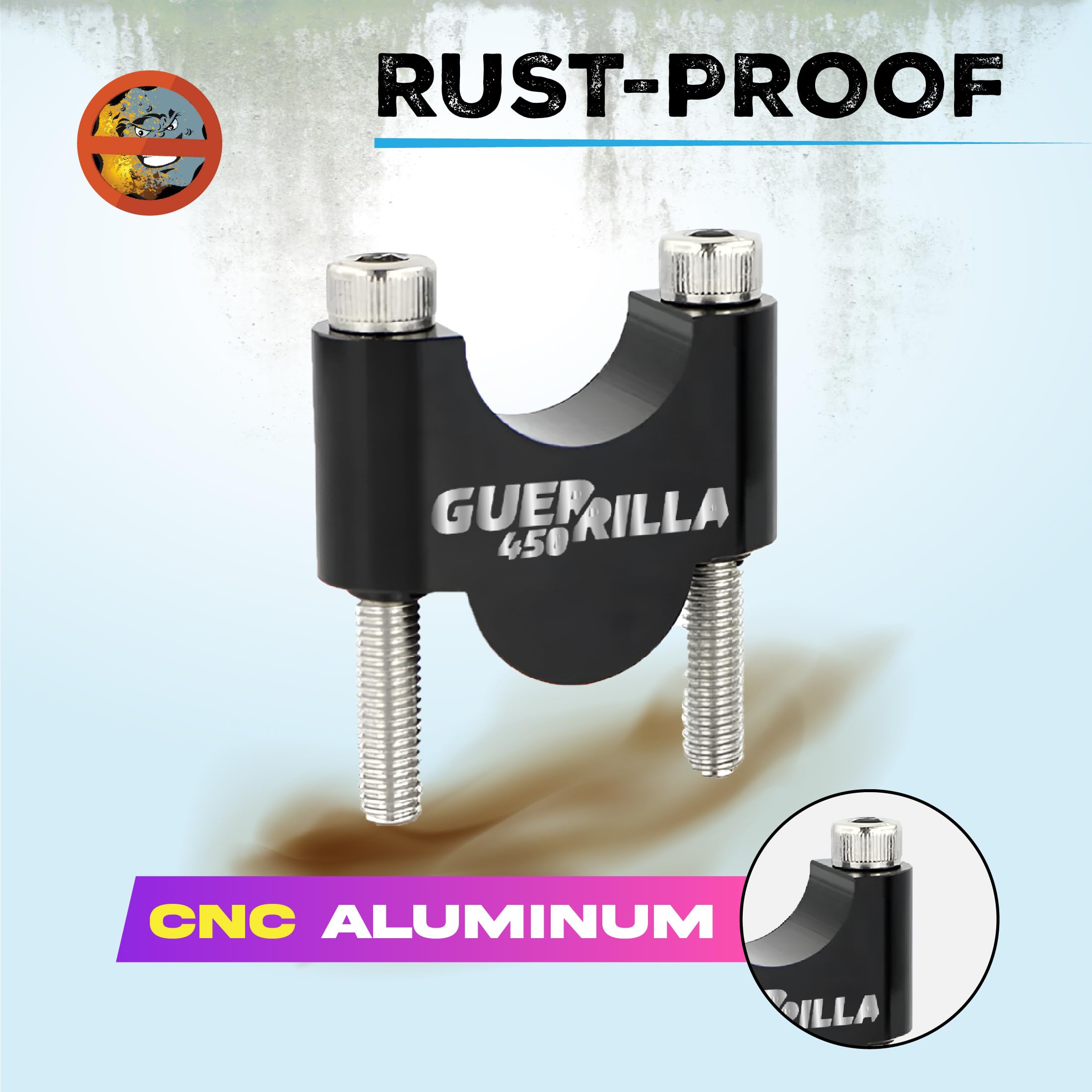 OBEROI'S TRADERS Bike Handlebar Riser | Handle Height Raiser Clamp Kit | Enhanced Comfort and Control | Compatible with Gurrilla 450