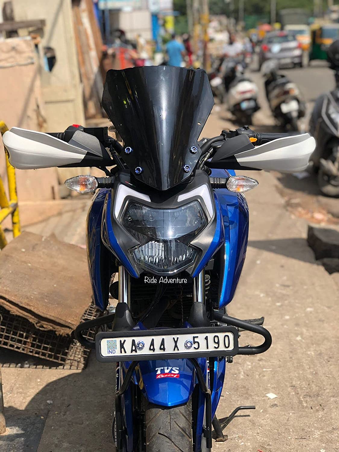 MIKANIX Universal Visor Windscreen/Wind Deflectors Headlight Visor Bike Fairing Kit for All Bikes