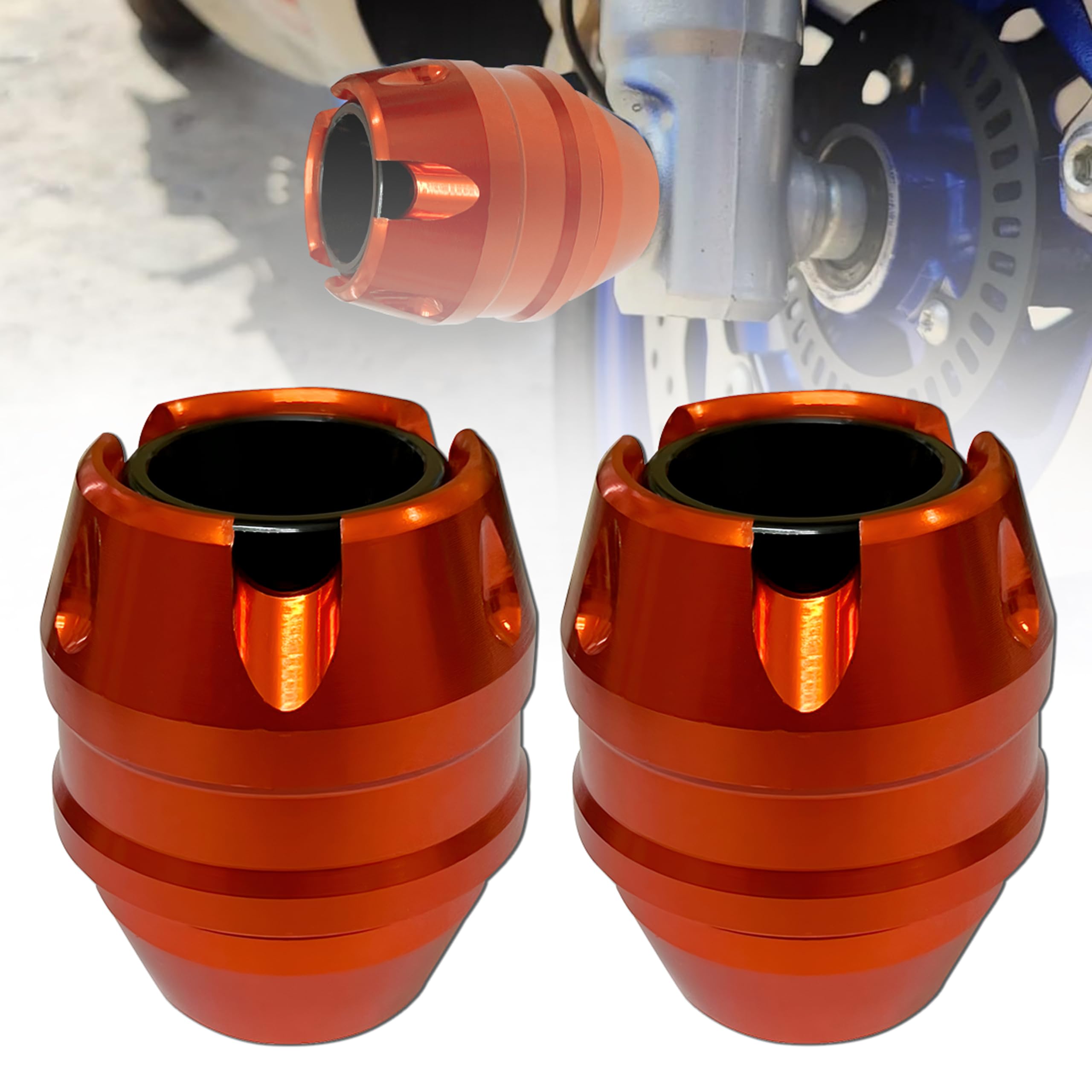 MIKANIX Universal Motorcycle Front Fork Slider | Wheel Frame Slider | Axle Protector Bike Crash Guard for All Bikes