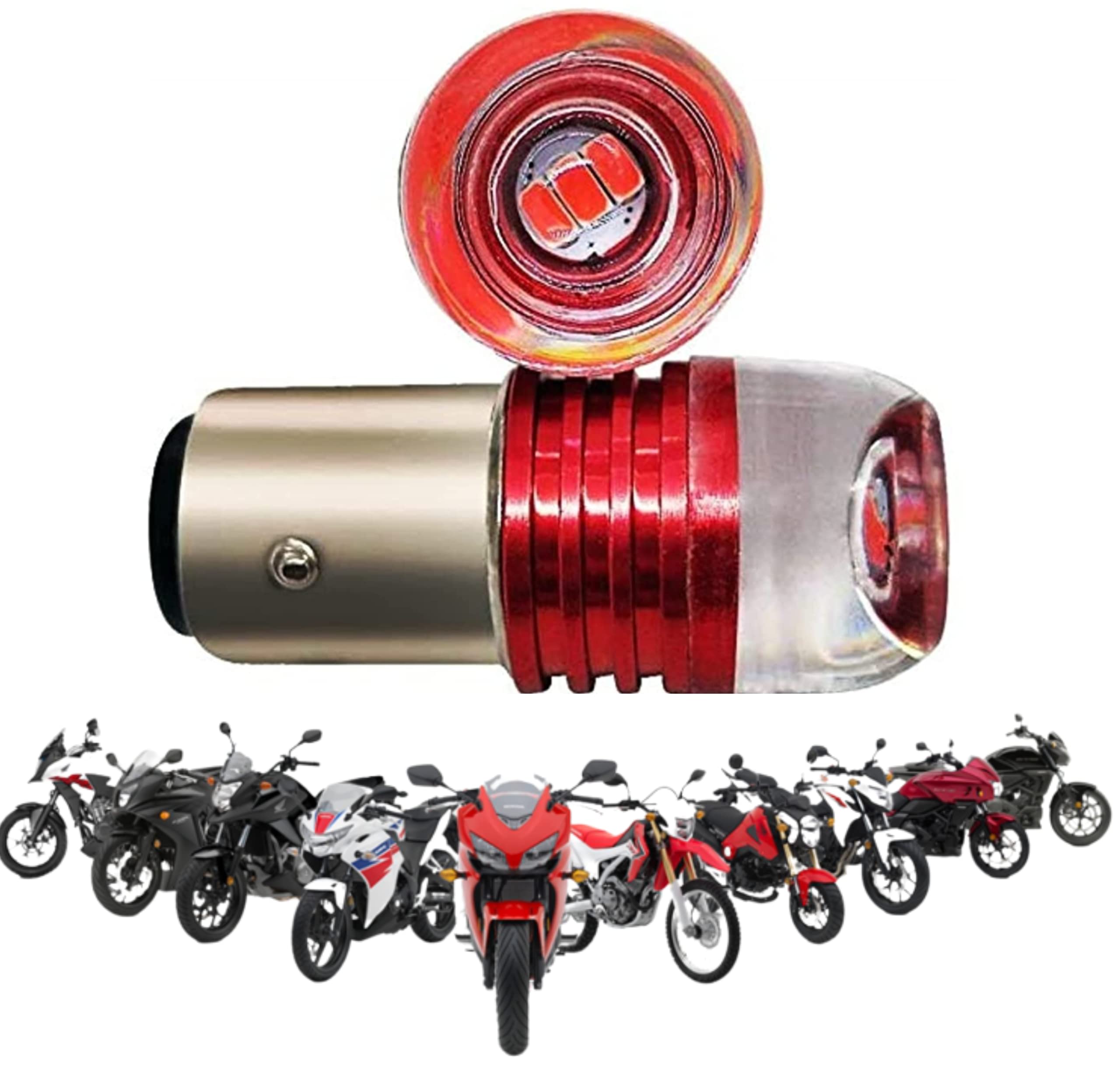 MIKANIX Universal Brake Light, Tail Light, Reversing Light, Parking LED Bulb, Back Light Indicator Bulb For Bike