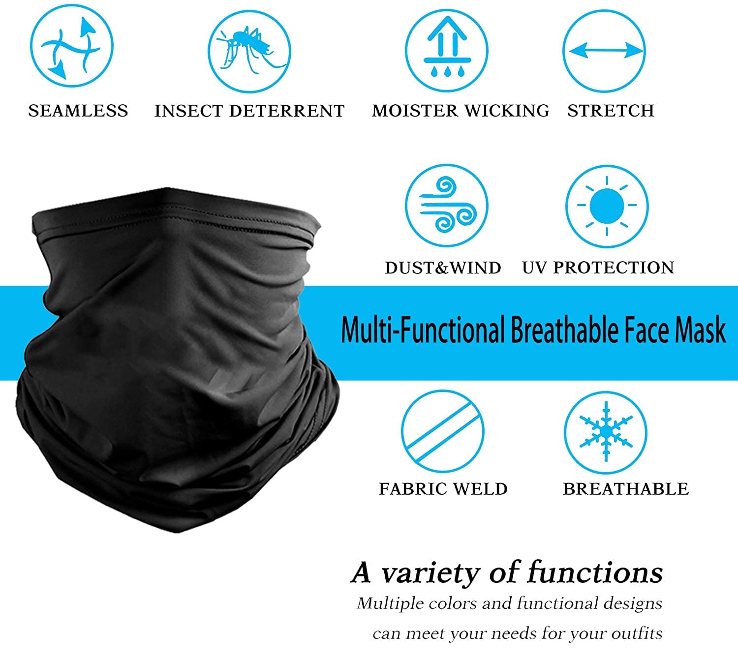 OBEROI'S TRADERS Dust and UV Protection Stretchable Face Mask & Arm Sleeves Combo For Men & Women
