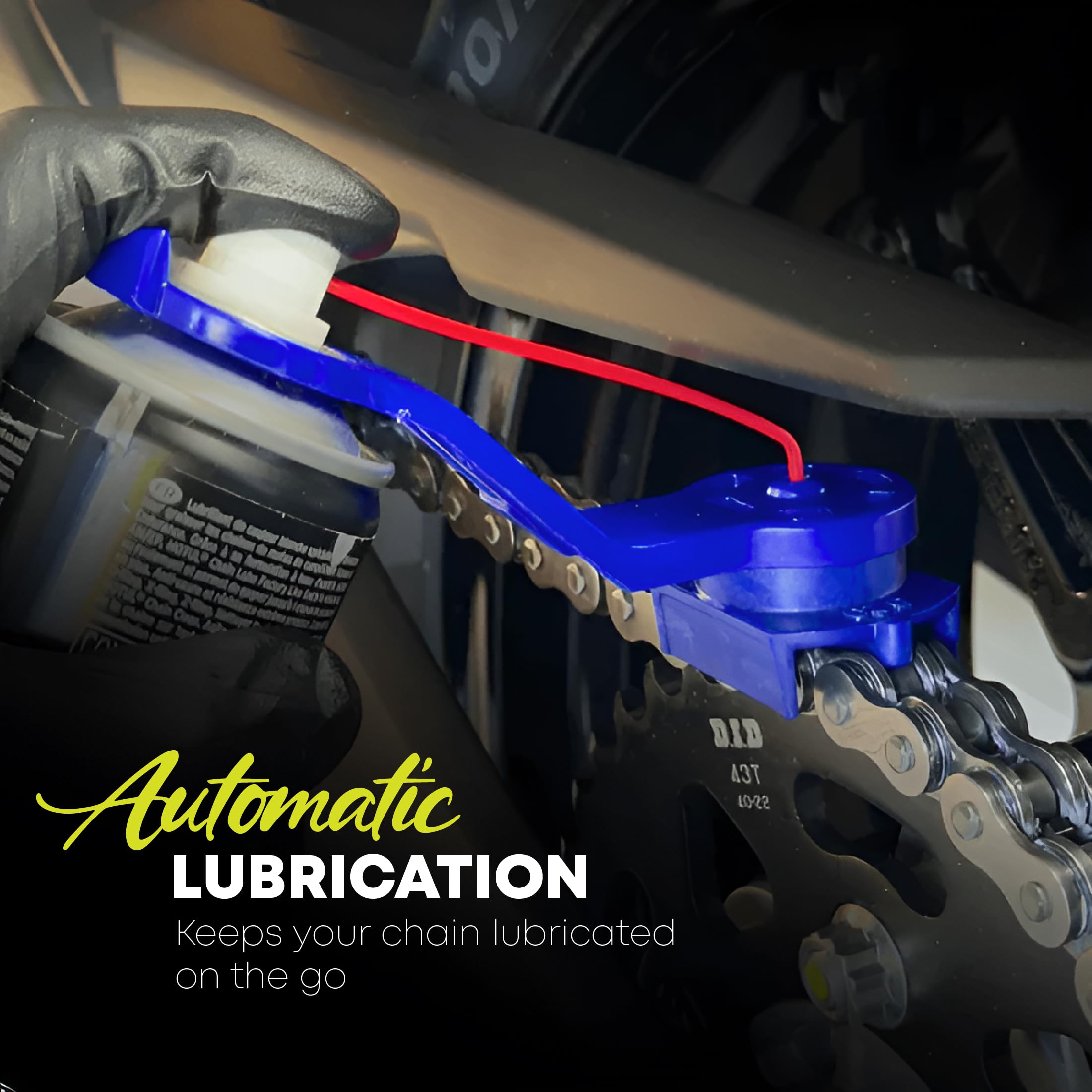 OBEROI'S TRADERS Motorcycle Chain Lube Dispenser Spray Attachment for Chains I Universal Chain Lubrication Tool for Bike Maintenance I Fits Any Chain Lube Can I Nozzle Sprayer Dispenser