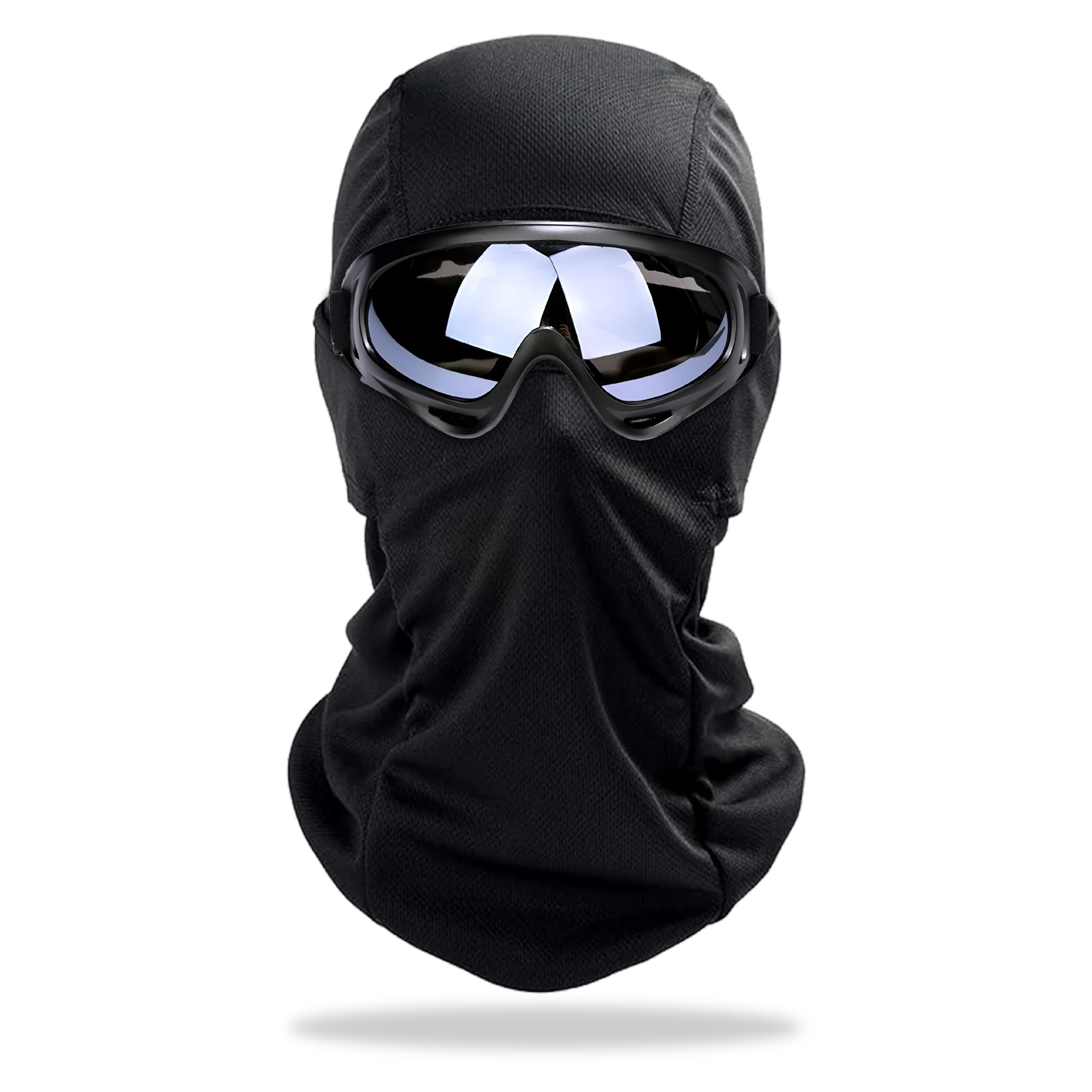 OBEROI'S TRADERS Full Face Motorcycle Balaclava with UV-Protective Goggles I Windproof, Dustproof, Breathable Mask for Biking, Riding, Skiing & Outdoor Adventures