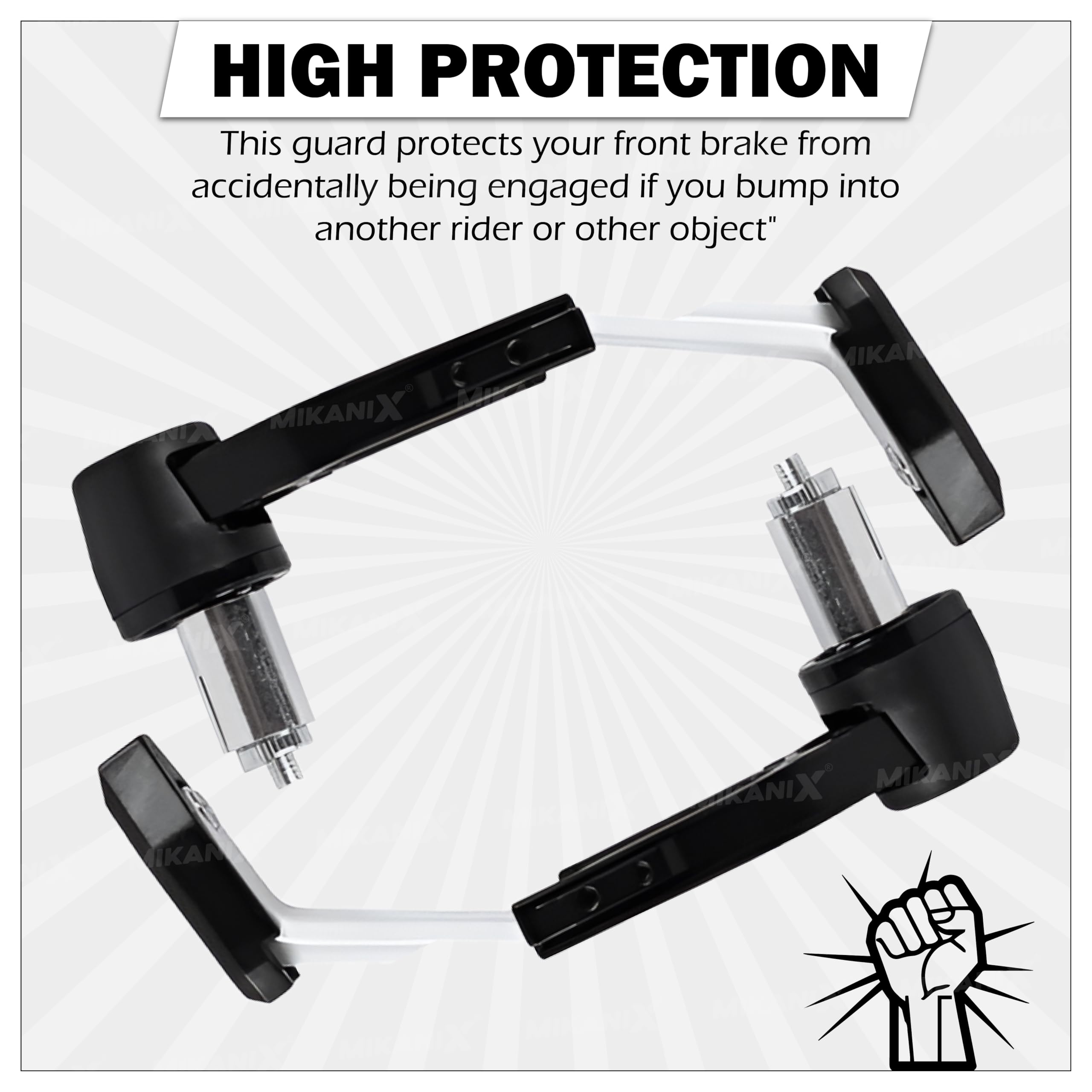 OBEROI'S TRADERS CNC Aluminium Motorcycle Handlebar Brake Clutch Lever Guard | Handle Bar End Protector | Handlebar Hand Guard Universal for All Bike