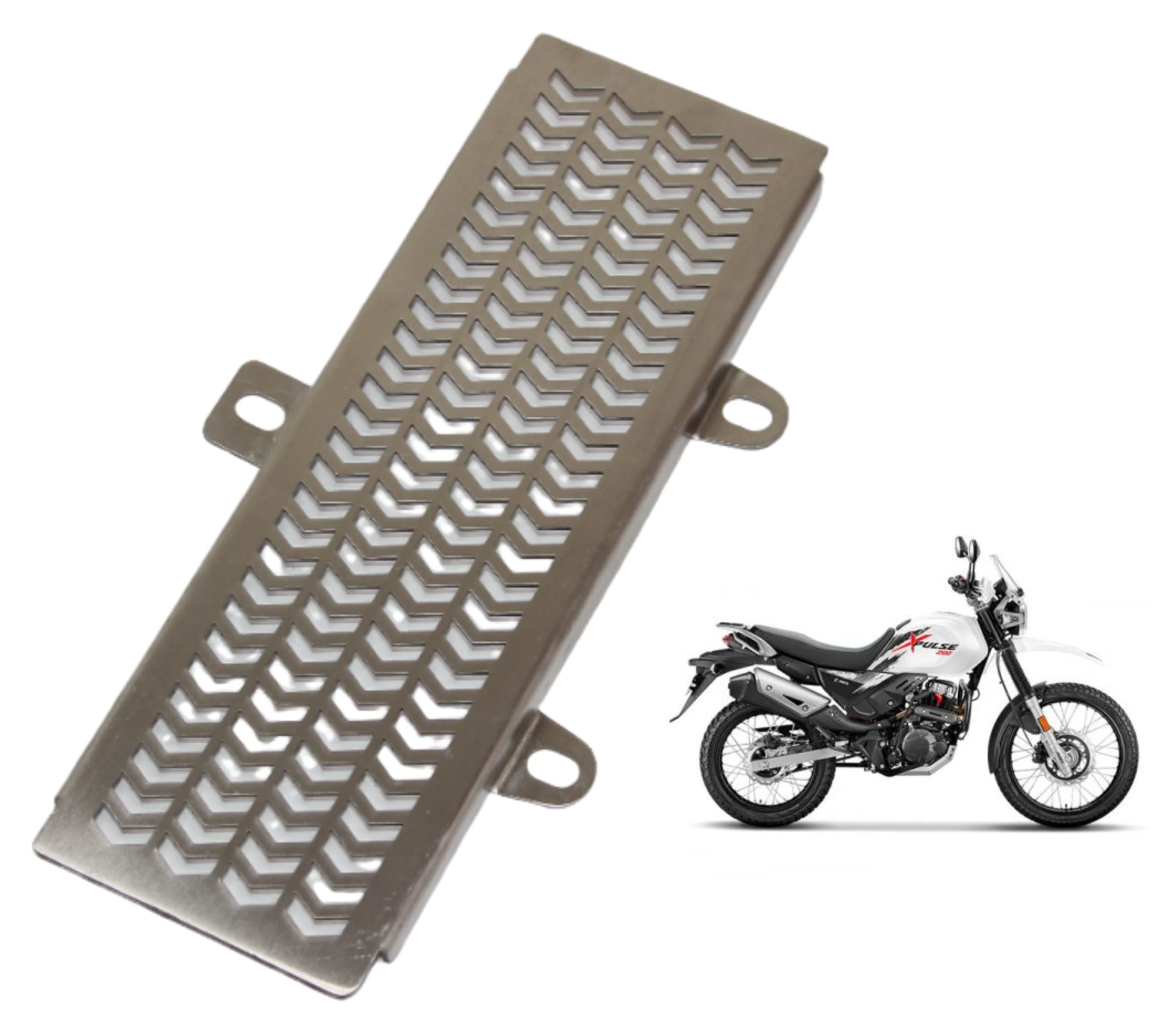 Mikanix Xpulse Bike Stainless Steel Radiator Guard Protector Grill/Cover for Hero Xpulse 200