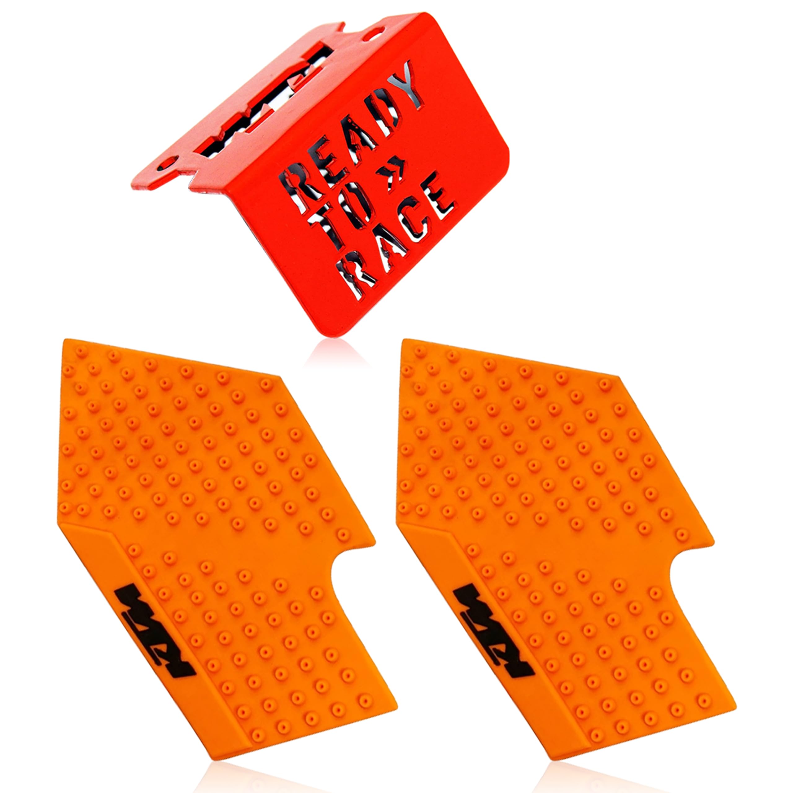 OBEROI'S TRADERS Anti Slip Silicone Tank Pad | Thai Pad and Ready to Race Front Disc Brake Oil Cap Reservoir Combo Compatible with All KTM | Duke | RC