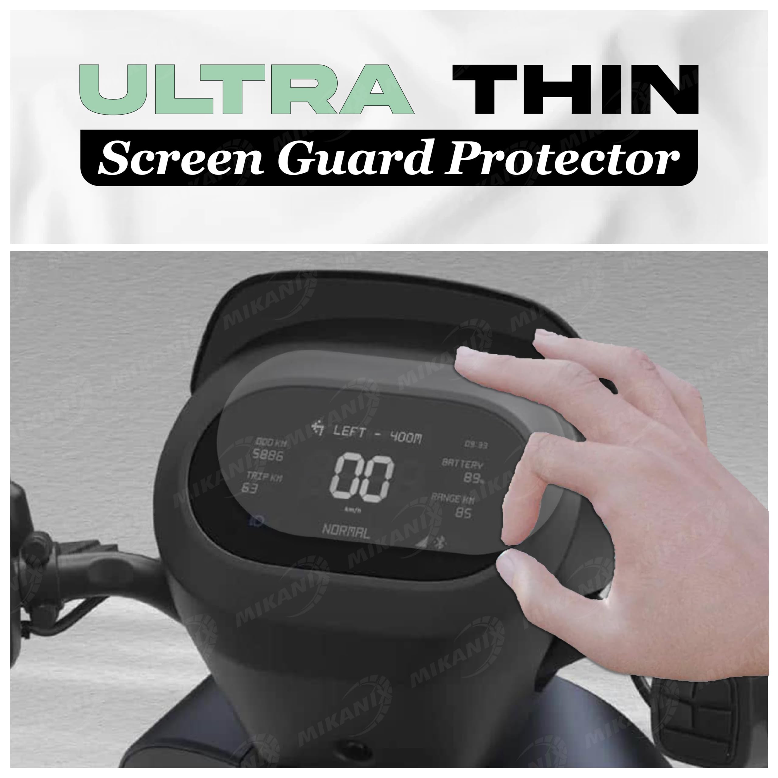 MIKANIX Ola S1x / Ola S1x Plus Electric Scooter Speedo Meter Display Screen Guard Tempered Anti Scratch Protector