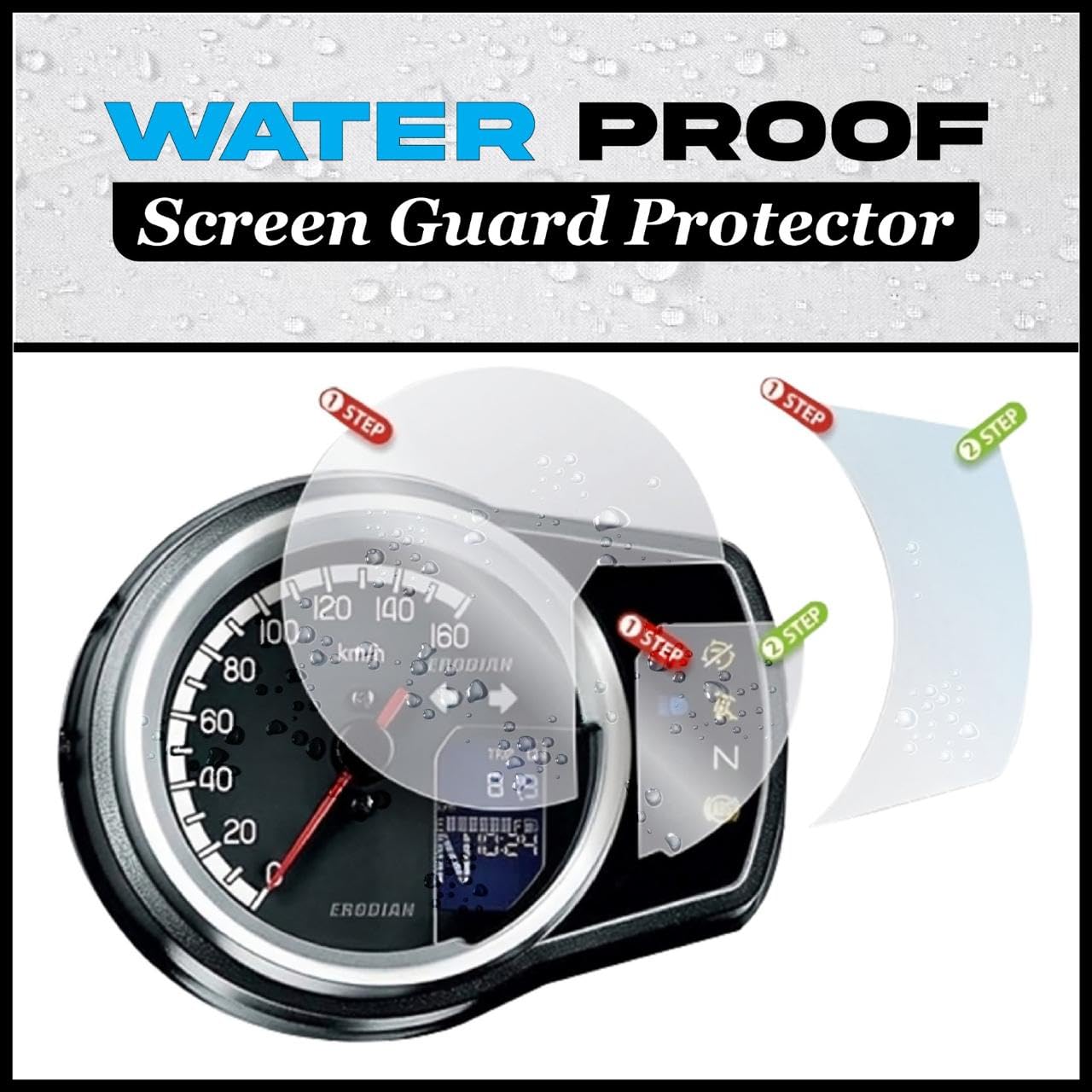 OBEROI's TRADERS Abs Bike Speedo Meter Display Screen Guard Tempered Anti Scratch Protector Compatible For Navigation System Honda H'Ness Cb 350