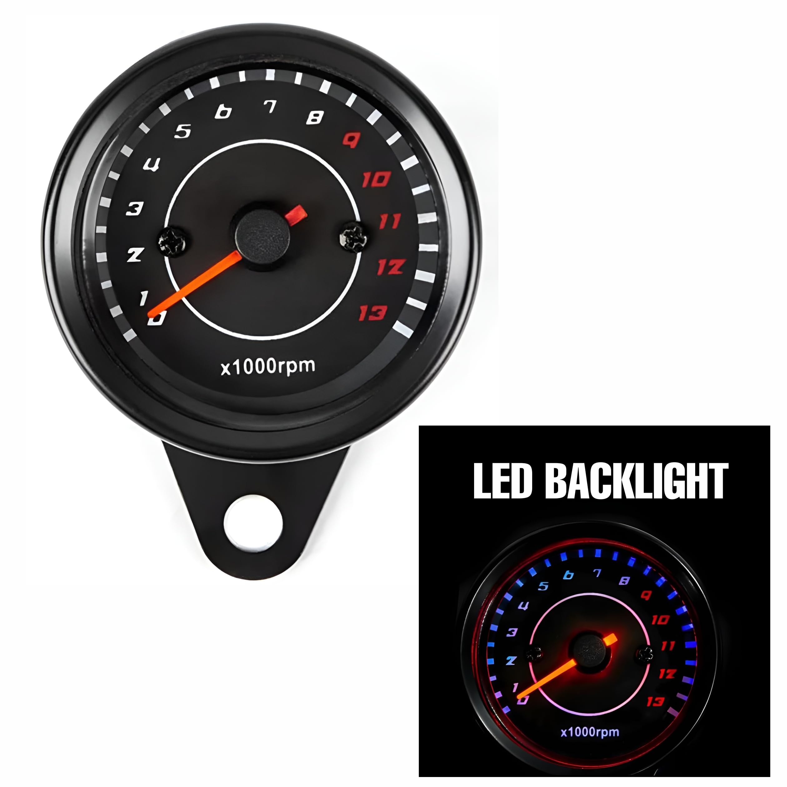 OBEROI'S TRADERS Motorcycle Analog Rpm Speedometer With Led Backlight Universal For All Bikes