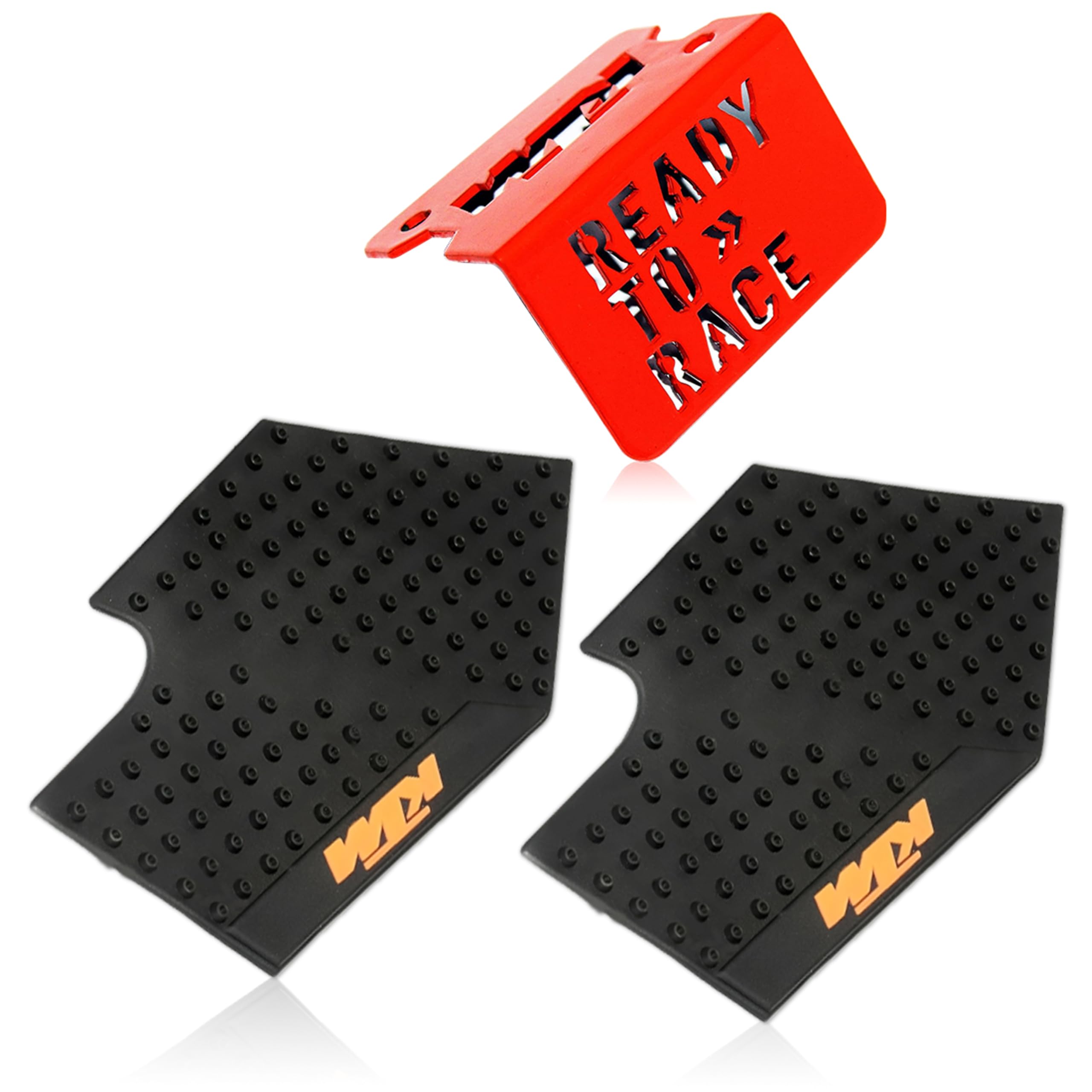 OBEROI'S TRADERS Anti Slip Silicone Tank Pad | Thai Pad and Ready to Race Front Disc Brake Oil Cap Reservoir Combo Compatible with All KTM | Duke | RC