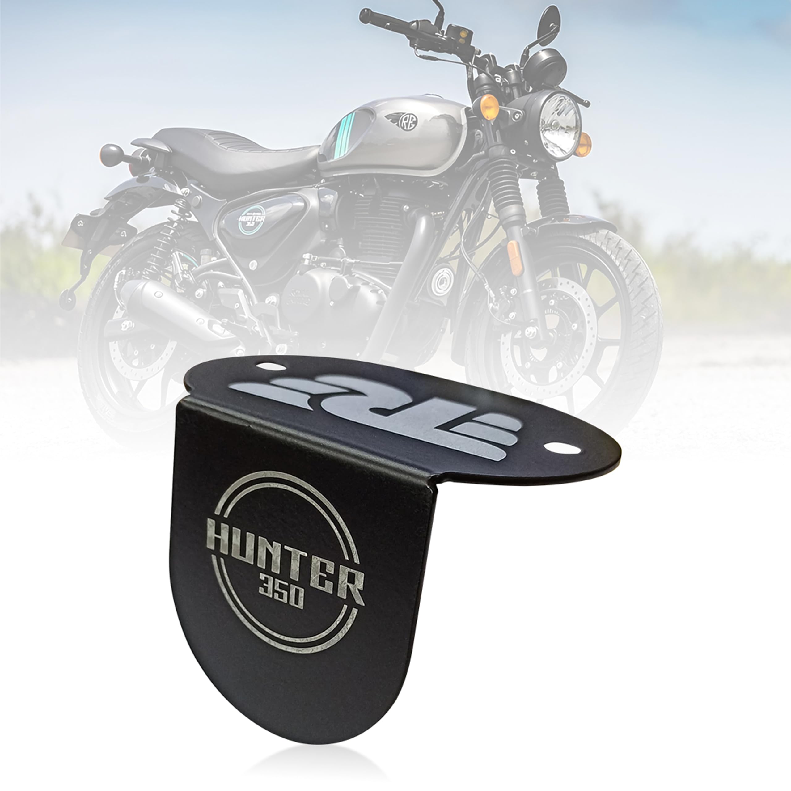 OBEROI'S TRADERS Hunter 350 Bike Stainless Steel Bike Front Disc Brake Fluid Reservoir Oil Cap/Container Guard Protector Cover
