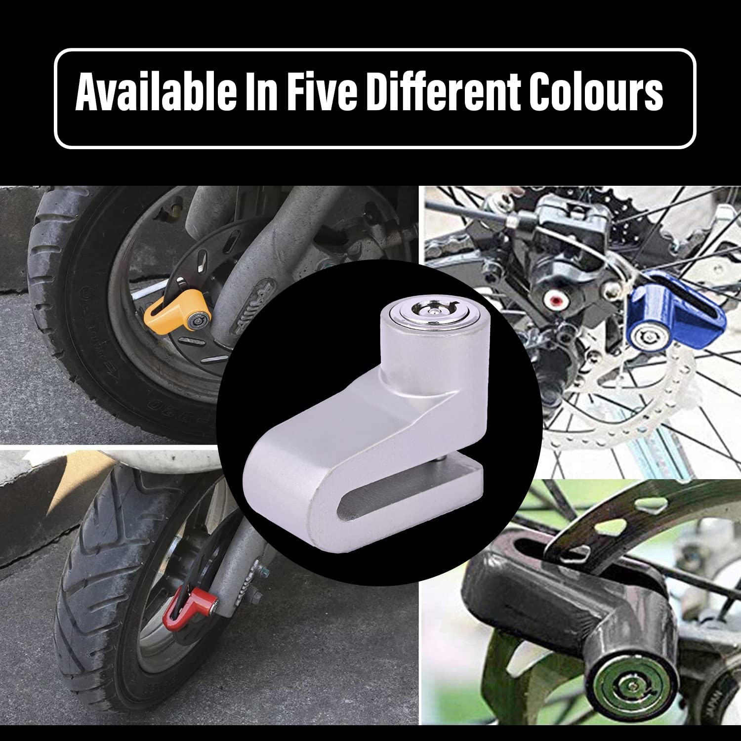 OBEROI'S TRADERS Stainless Steel Heavy Duty Anti Theft Motorcycle Disc Brake Lock for All Bikes and Scooty Security