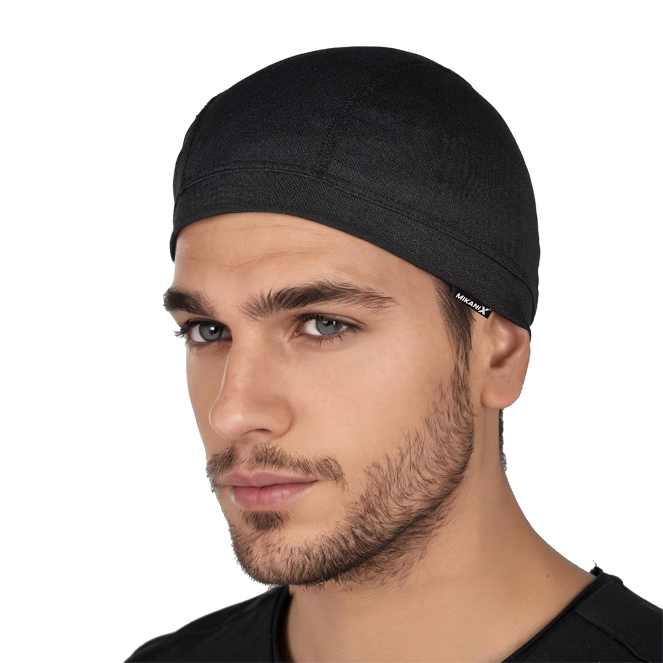 OBEROI'S TRADERS Men's Neck Gaiter/Bandana, Arm Sleeves & Skull Cap Combo for Bike Riding, Motorcycling, Outdoor Sports. Washable, Dust Protection, UV Protection, Free Size, Comfortable, Black