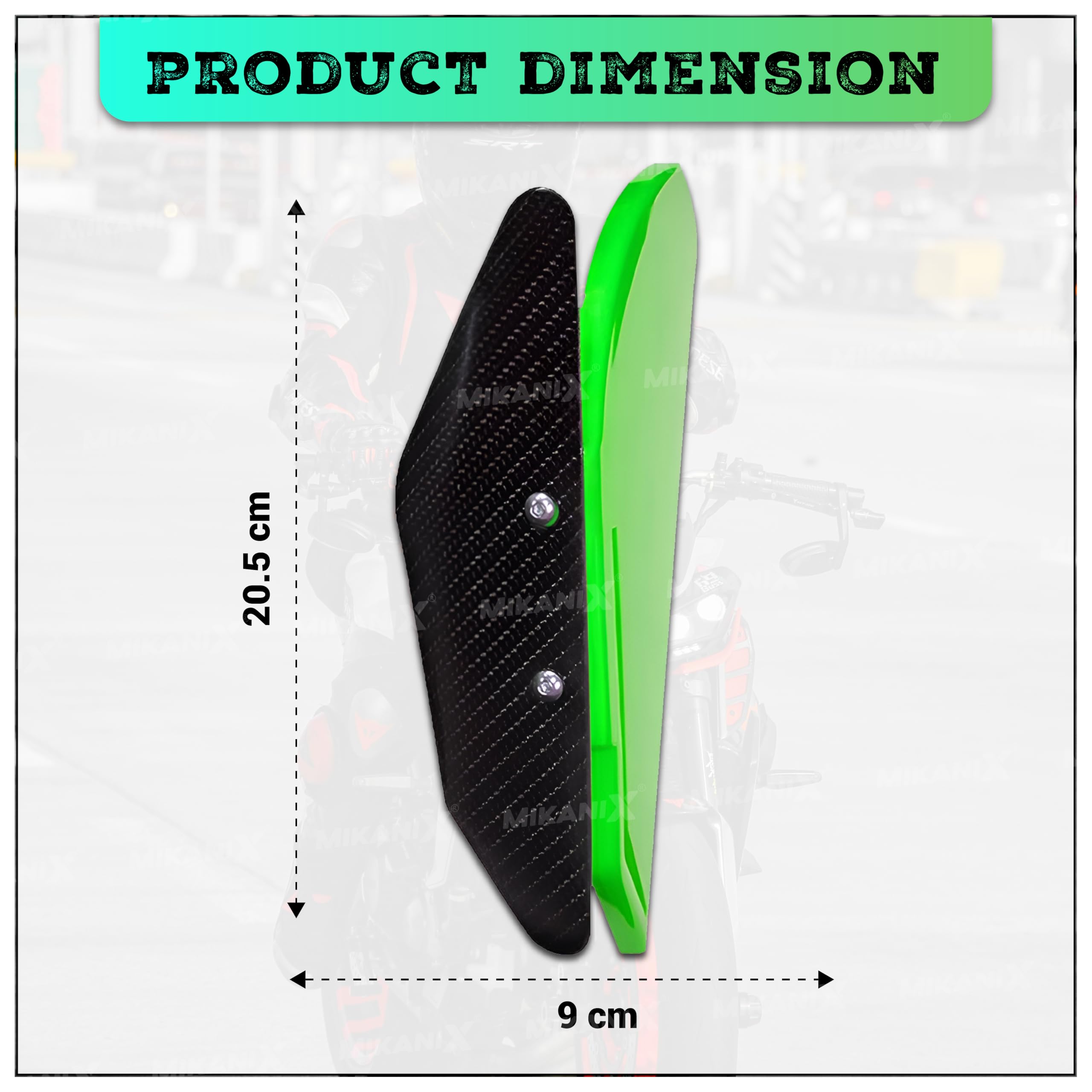 MIKANIX R15 V3 / V4, Ninja, CBR, RR310, KTM RC Bike Side Wings/Winglet Pro Canard Bike Fairing Kit (Pack of 2)