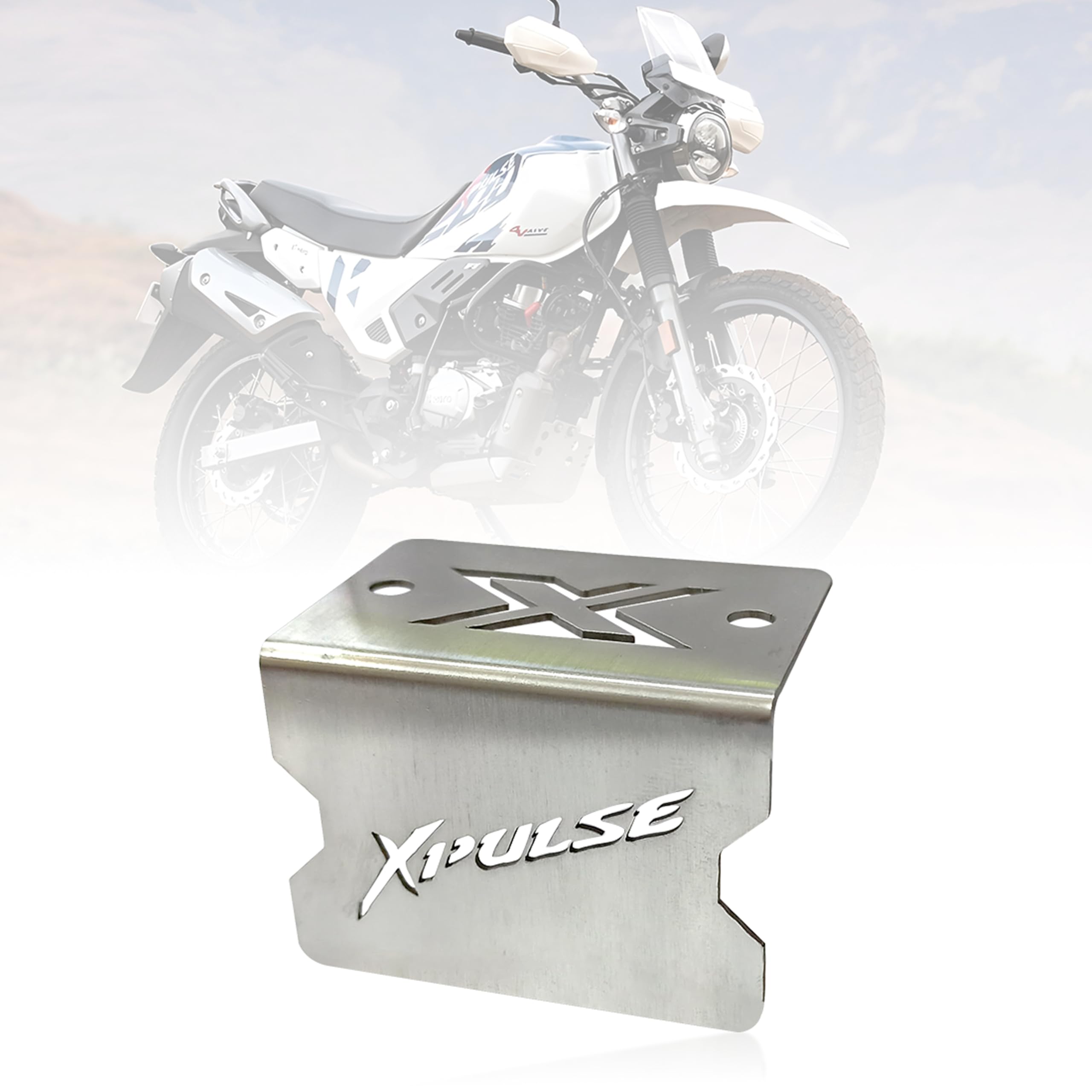 MIKANIX Xpulse 200 Bike Stainless Steel Front Disc Brake Fluid Reservoir Oil Cap Cover Protector Bike Crash Guard