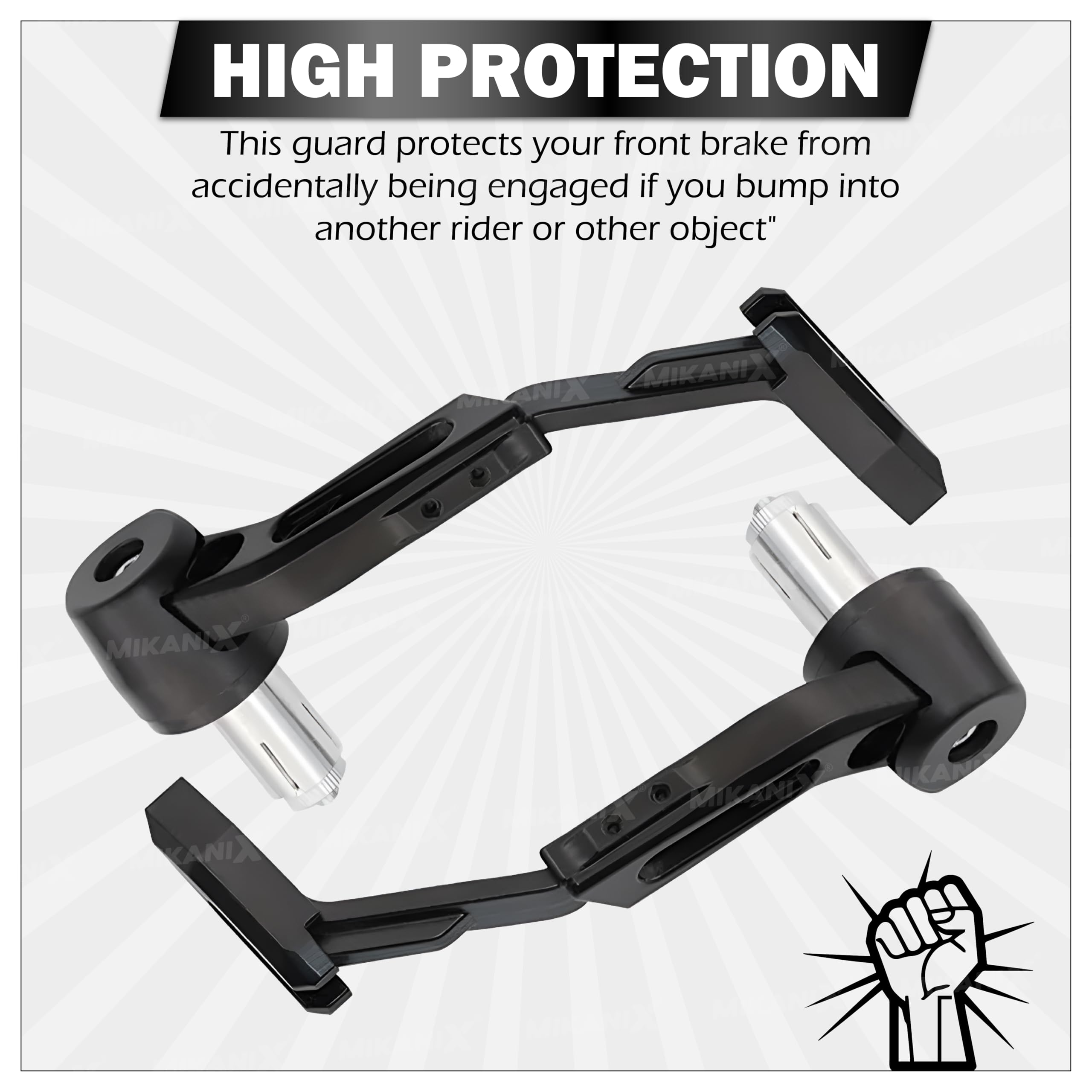 OBEROI'S TRADERS CNC Aluminium Motorcycle Handlebar Brake Clutch Lever Guard | Handle Bar End Protector | Handlebar Hand Guard Universal for All Bike