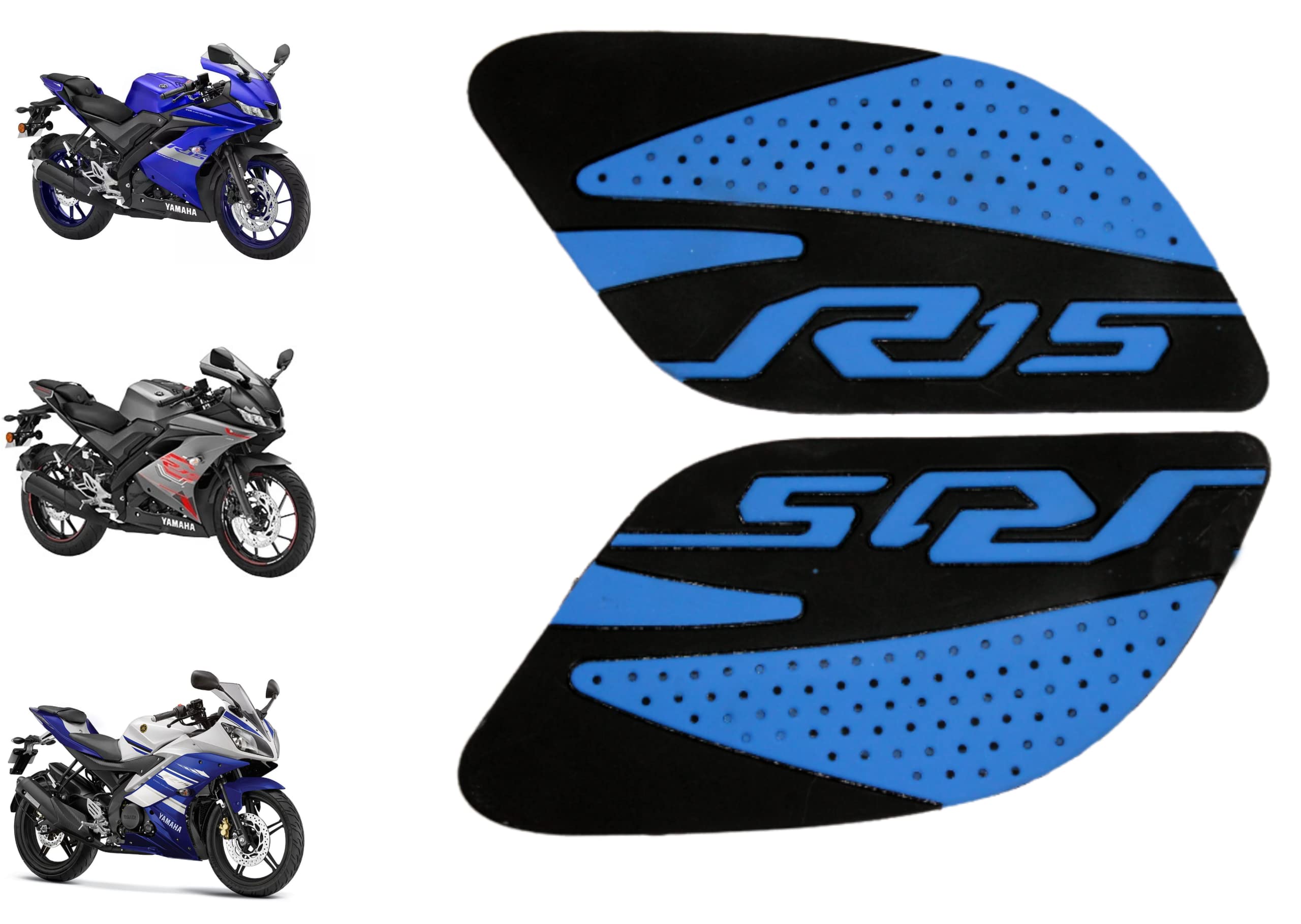 MIKANIX Anti Slip Silicone Tank Pad/Thai Pad Waterproof Sticker for Yamaha R15 All Models Bike