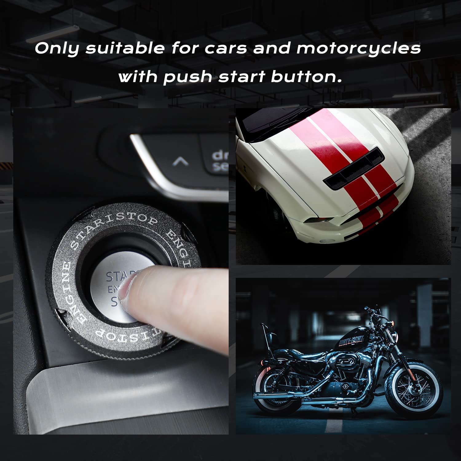 MIKANIX R15 V3 | V4 & M Rotary Bike & Car Engine Start/Stop Switch Cover/Ignition Lock Cap Cover Push Button For All Bikes & Cars