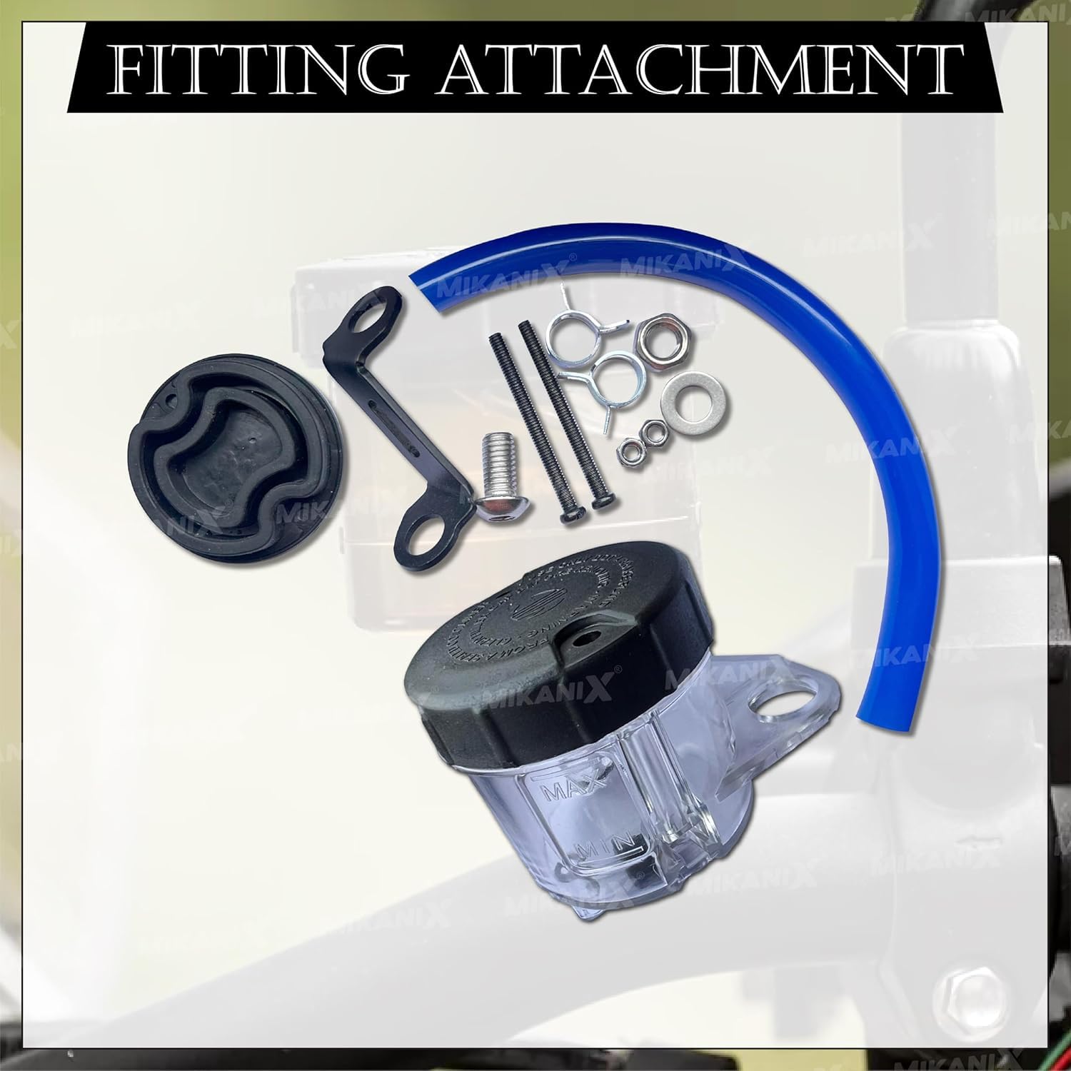 OBEROI'S TRADERS Universal Motorcycle Disc Brake Clutch Oil/Fluid Reservoir Can Cup Container (Transparent)