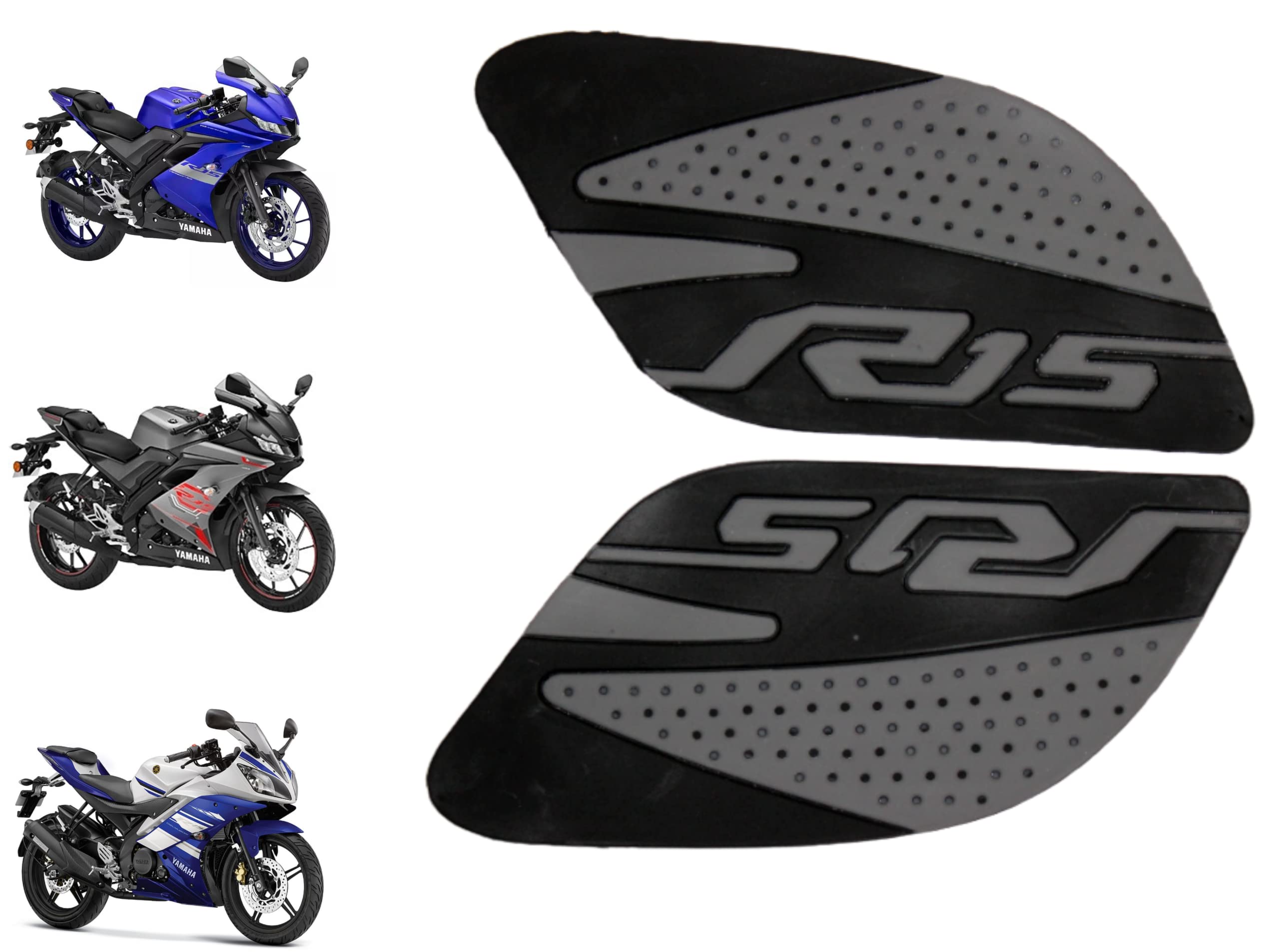 MIKANIX Anti Slip Silicone Tank Pad/Thai Pad Waterproof Sticker for Yamaha R15 All Models Bike