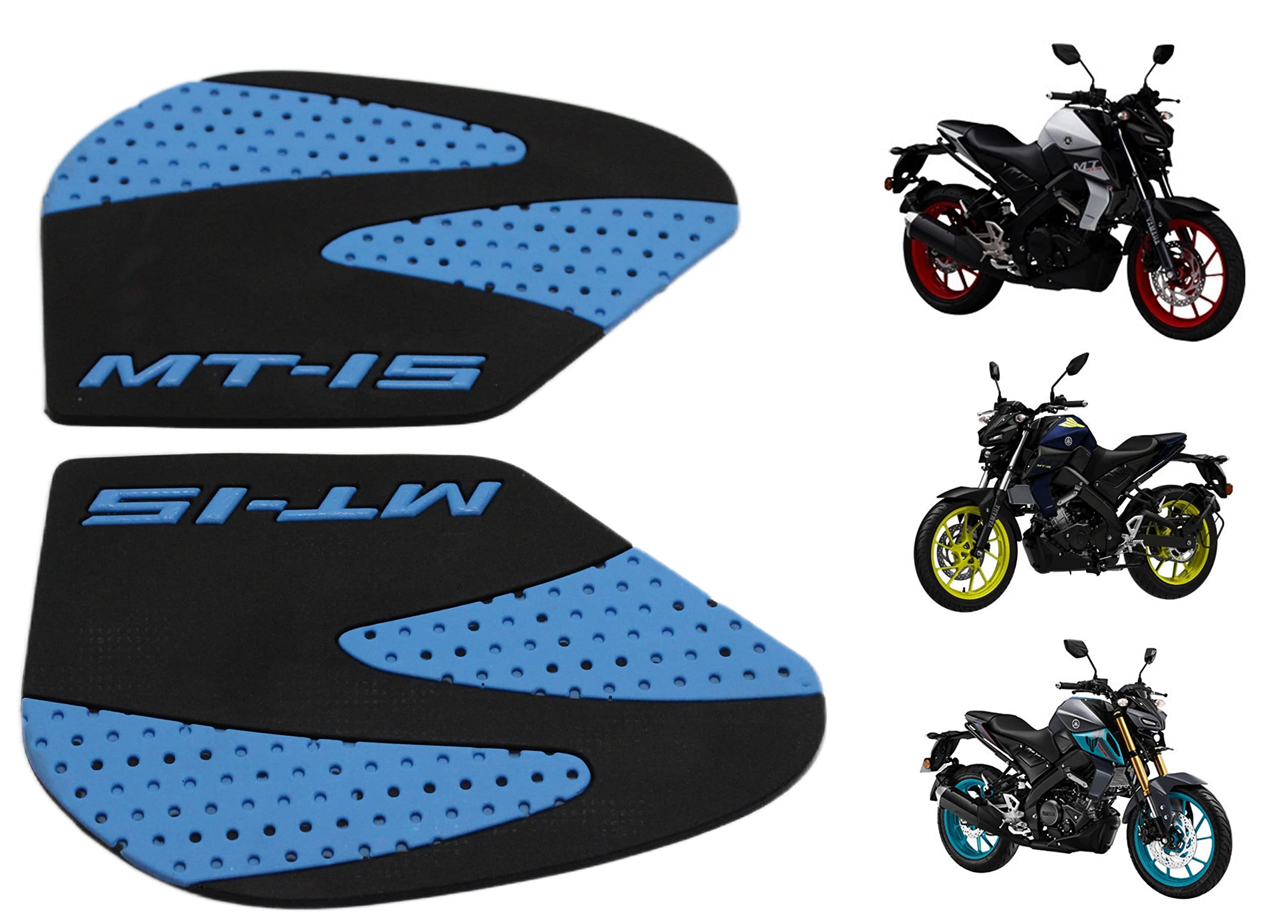 MIKANIX Anti Slip Silicone Tank Pad/Thai Pad Waterproof Sticker for Yamaha MT 15 Bikes