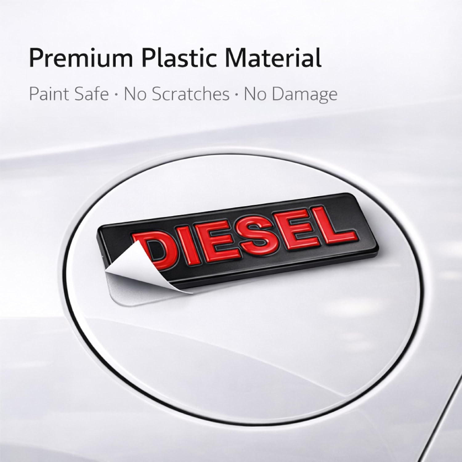 MIKANIX Car Diesel & Petrol Fuel Tank Cap Emblem Sticker | 3D Abs Fuel Indicator Badge | Universal Fit | Durable, Waterproof & Easy Peel Stick